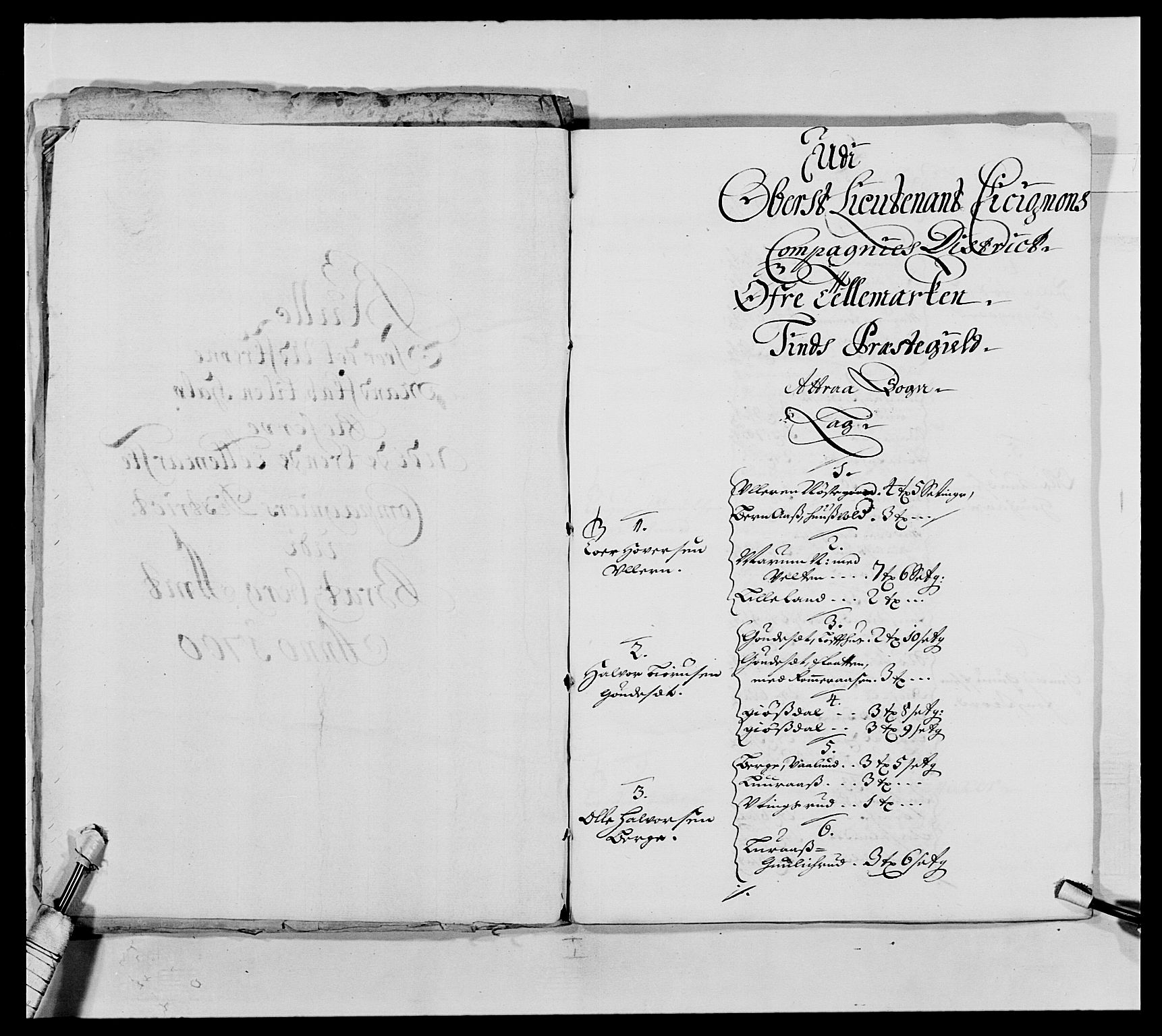Kommanderende general (KG I) med Det norske krigsdirektorium, AV/RA-EA-5419/E/Ea/L0494: Smålenske regiment, 1697-1717, s. 136