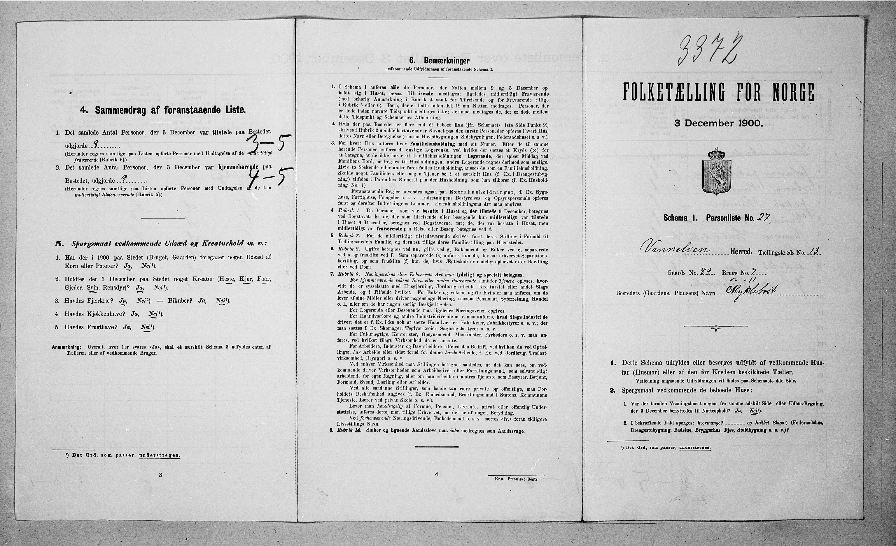 SAT, Folketelling 1900 for 1511 Vanylven herred, 1900, s. 849