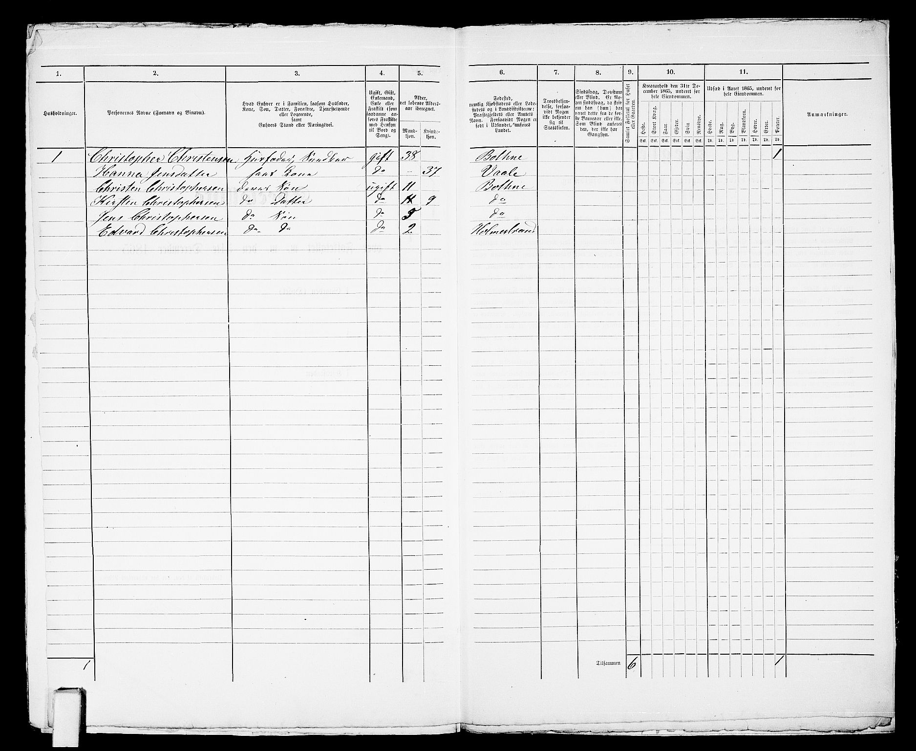 RA, Folketelling 1865 for 0702B Botne prestegjeld, Holmestrand kjøpstad, 1865, s. 440