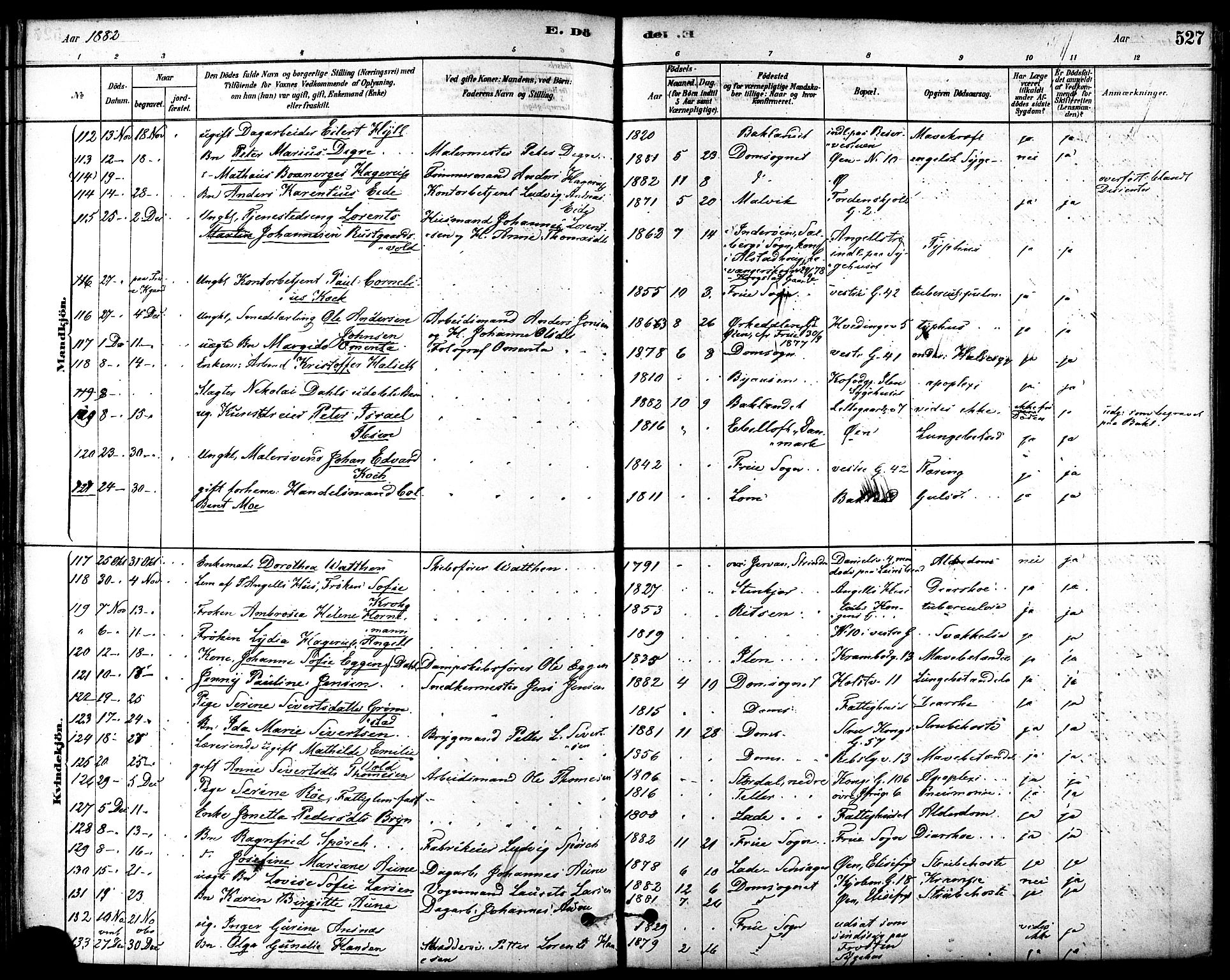 Ministerialprotokoller, klokkerbøker og fødselsregistre - Sør-Trøndelag, SAT/A-1456/601/L0058: Ministerialbok nr. 601A26, 1877-1891, s. 527
