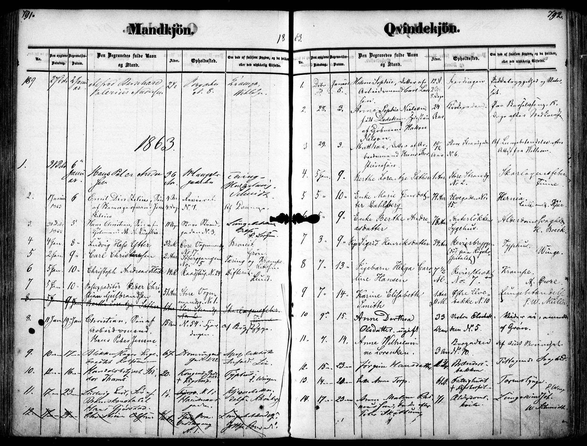 Oslo domkirke Kirkebøker, SAO/A-10752/F/Fa/L0025: Ministerialbok nr. 25, 1847-1867, s. 791-792