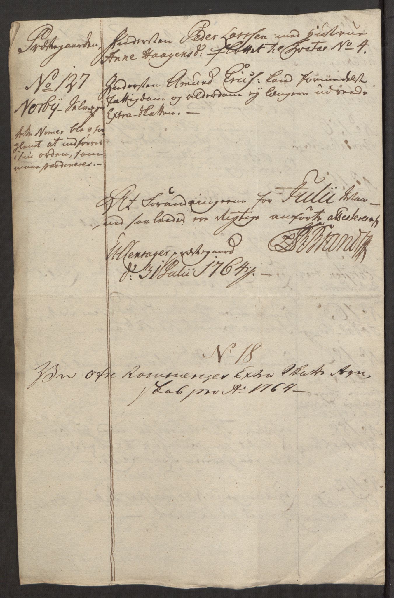 Rentekammeret inntil 1814, Reviderte regnskaper, Fogderegnskap, AV/RA-EA-4092/R12/L0803: Ekstraskatten Øvre Romerike, 1763-1764, s. 428