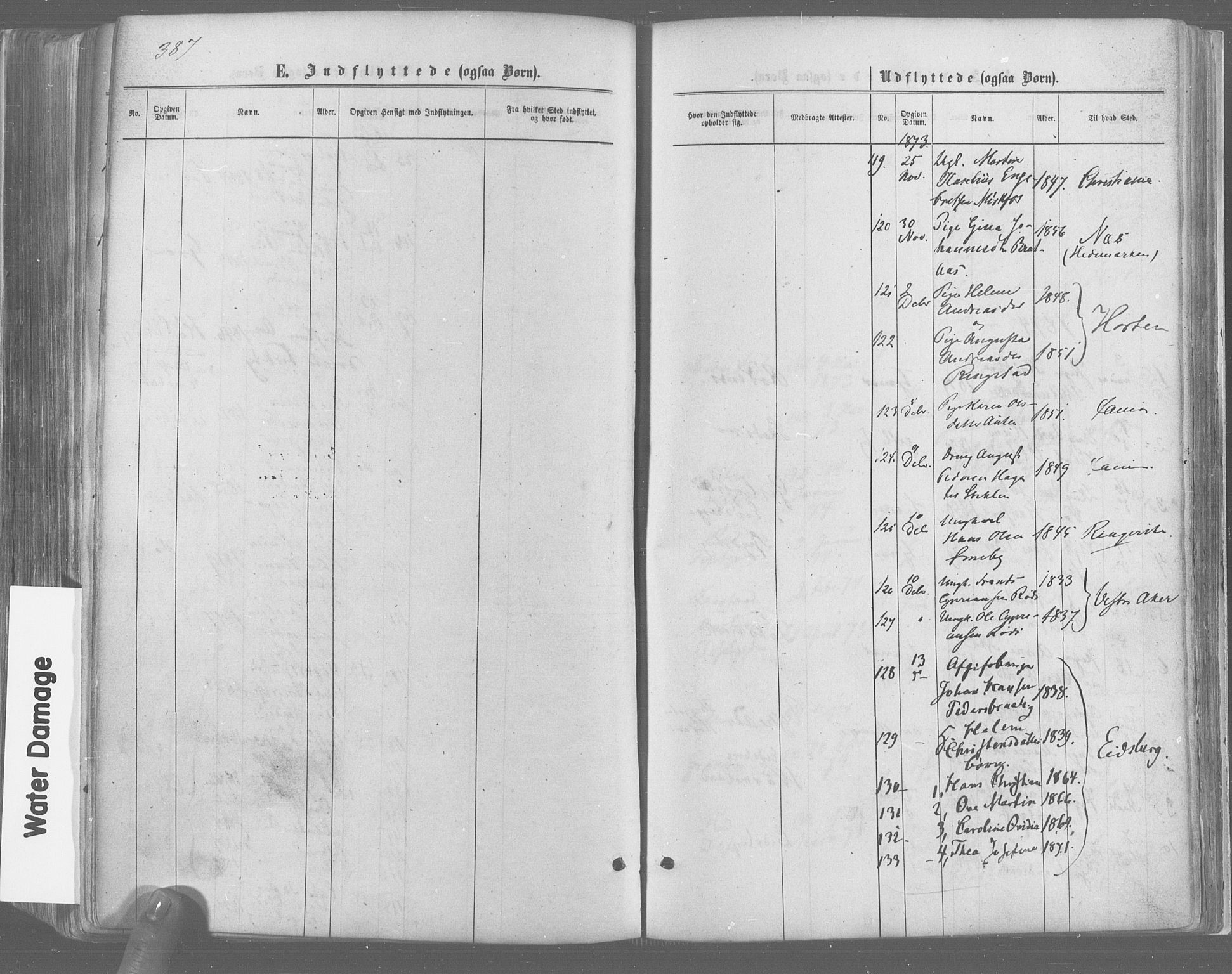 Trøgstad prestekontor Kirkebøker, SAO/A-10925/F/Fa/L0009: Ministerialbok nr. I 9, 1865-1877, s. 387