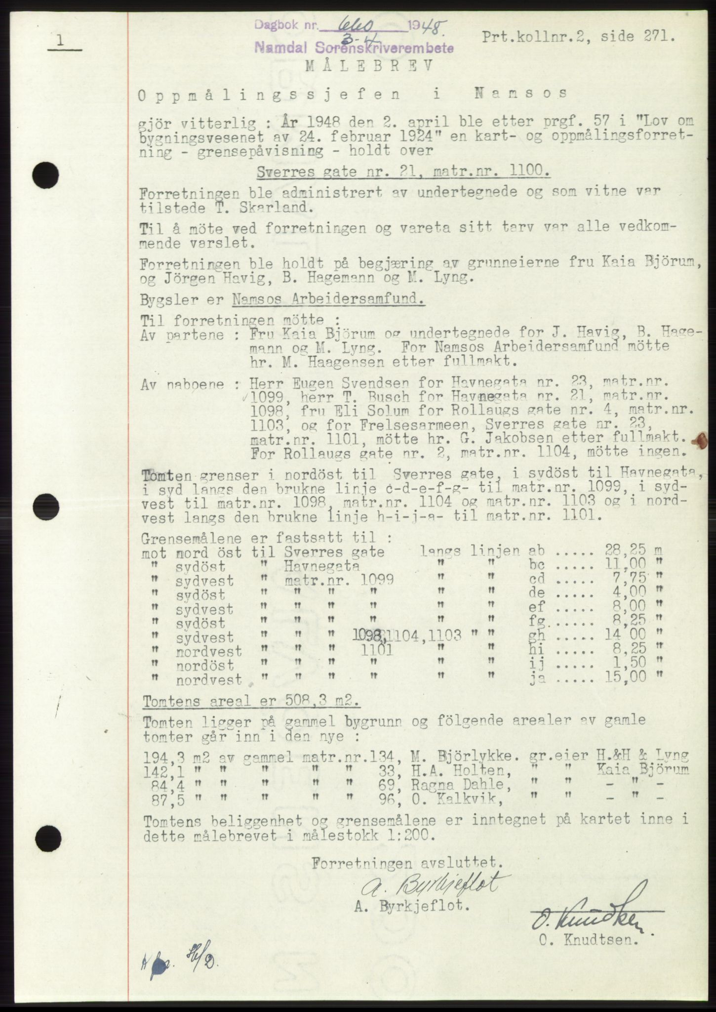 Namdal sorenskriveri, SAT/A-4133/1/2/2C: Pantebok nr. -, 1947-1948, Dagboknr: 660/1948