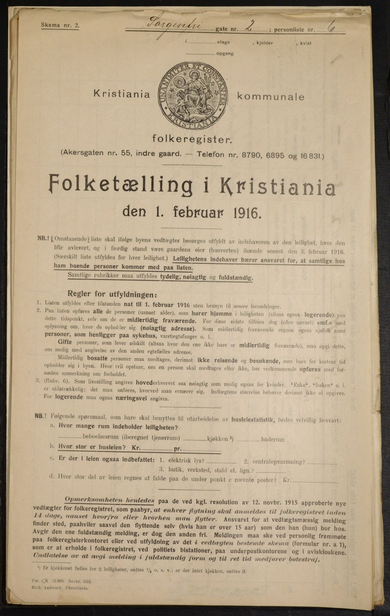 OBA, Kommunal folketelling 1.2.1916 for Kristiania, 1916, s. 102281