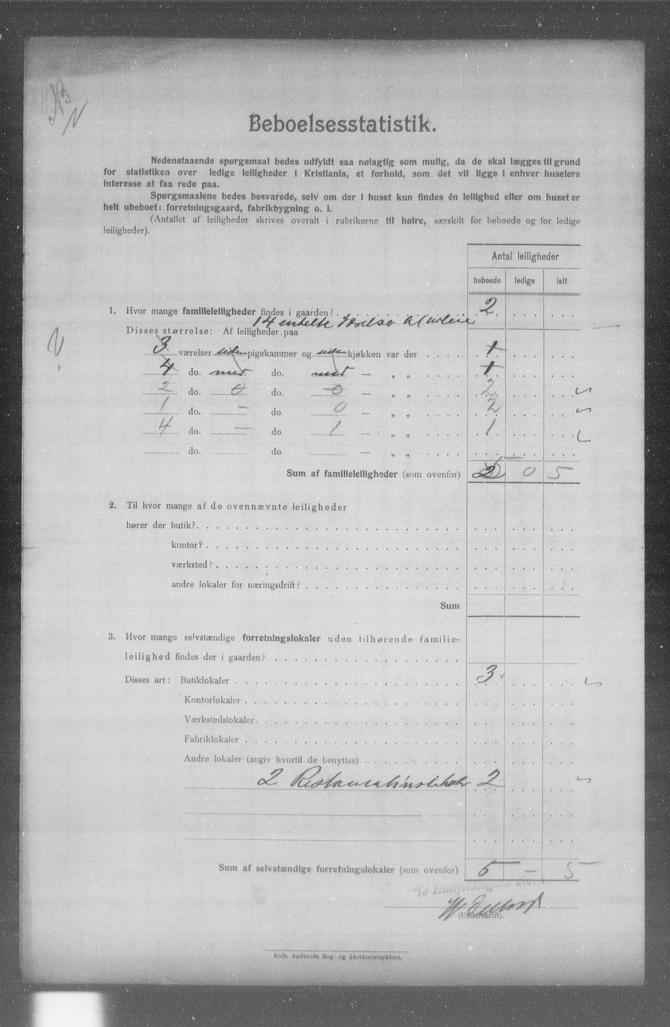 OBA, Kommunal folketelling 31.12.1904 for Kristiania kjøpstad, 1904, s. 7998