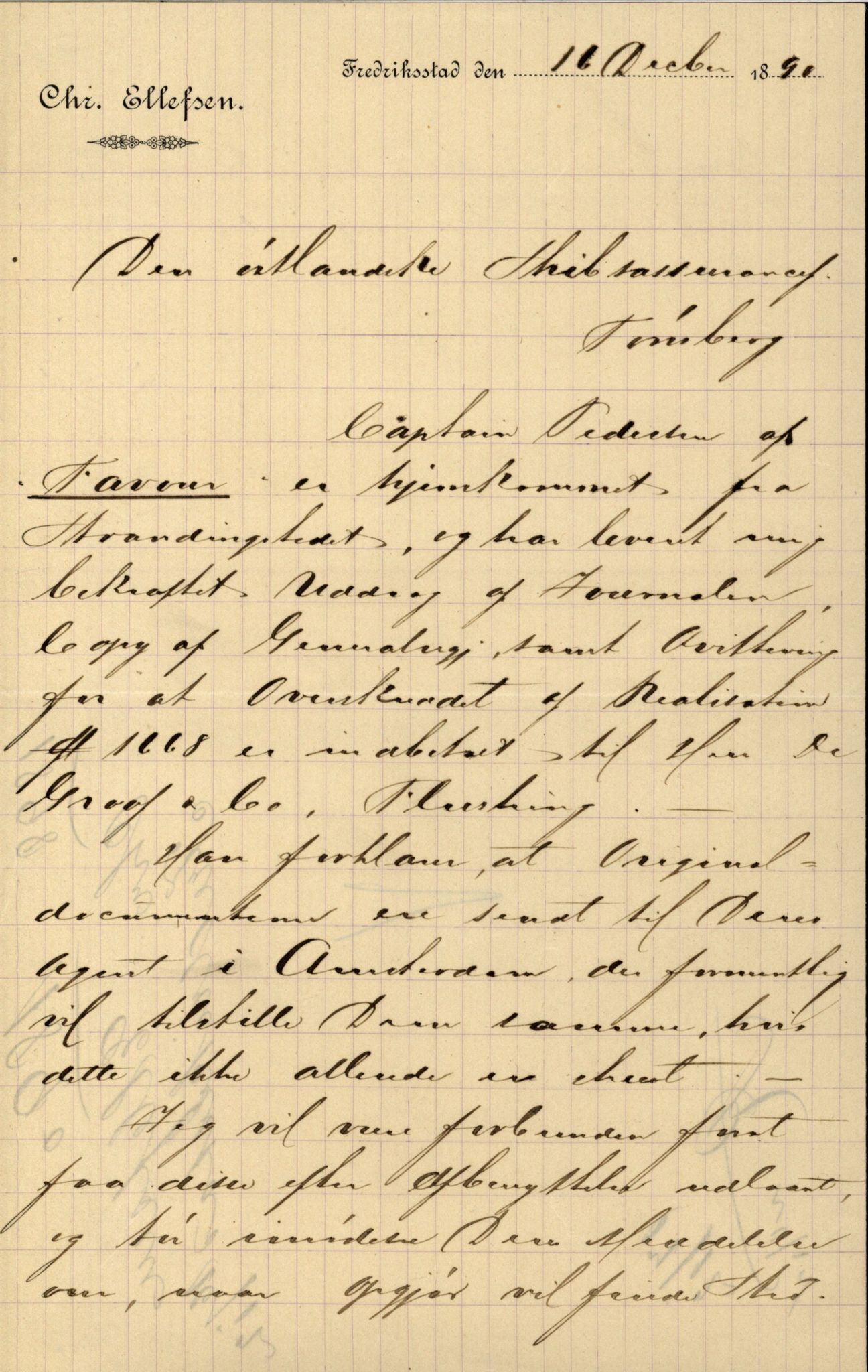 Pa 63 - Østlandske skibsassuranceforening, VEMU/A-1079/G/Ga/L0026/0005: Havaridokumenter / Kalliope, Kali, Maas, Favour, Lindesnæs, 1890, s. 53