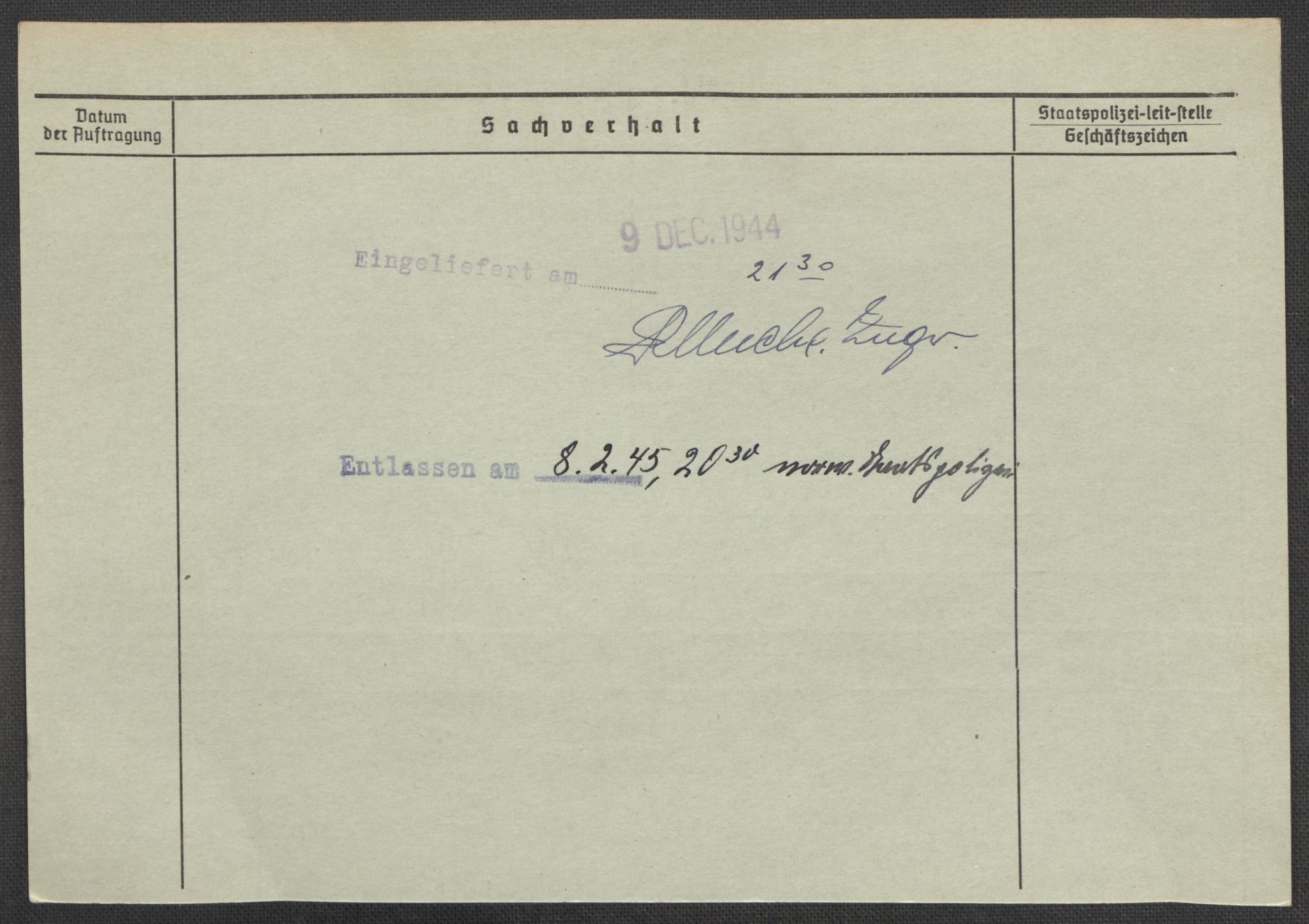 Befehlshaber der Sicherheitspolizei und des SD, AV/RA-RAFA-5969/E/Ea/Eaa/L0008: Register over norske fanger i Møllergata 19: Oelze-Ru, 1940-1945, s. 449