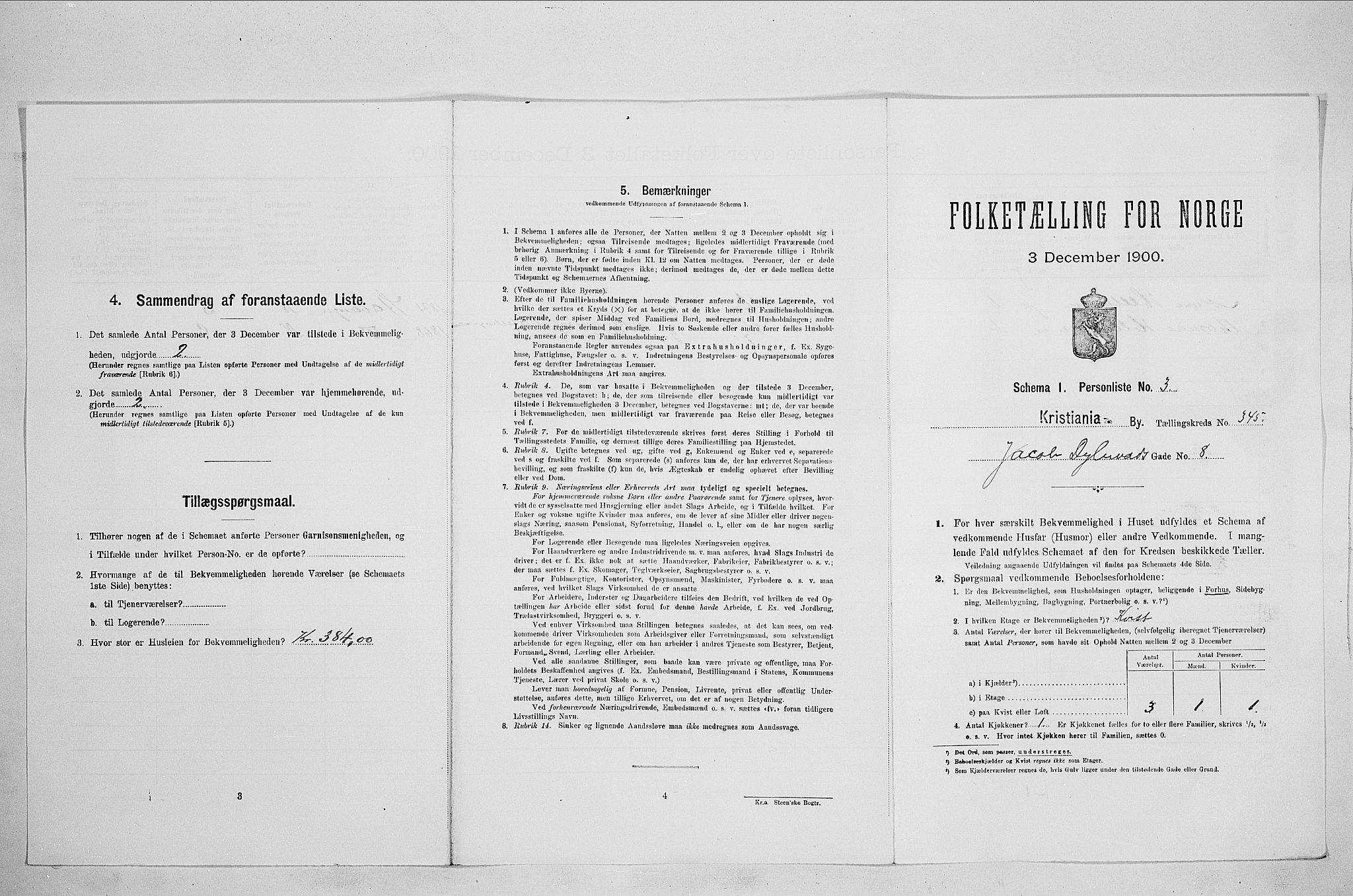 SAO, Folketelling 1900 for 0301 Kristiania kjøpstad, 1900, s. 42614