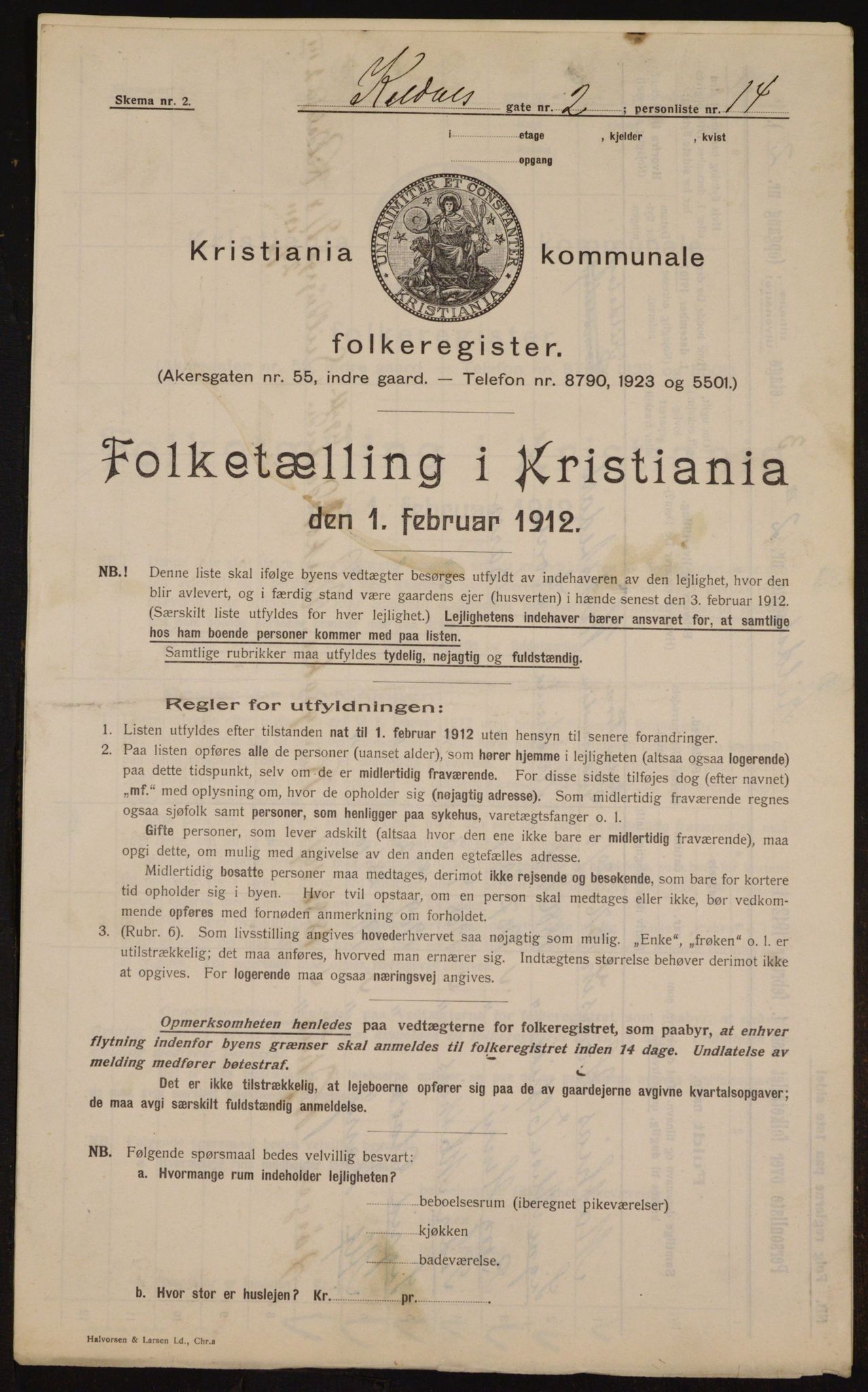 OBA, Kommunal folketelling 1.2.1912 for Kristiania, 1912, s. 49762