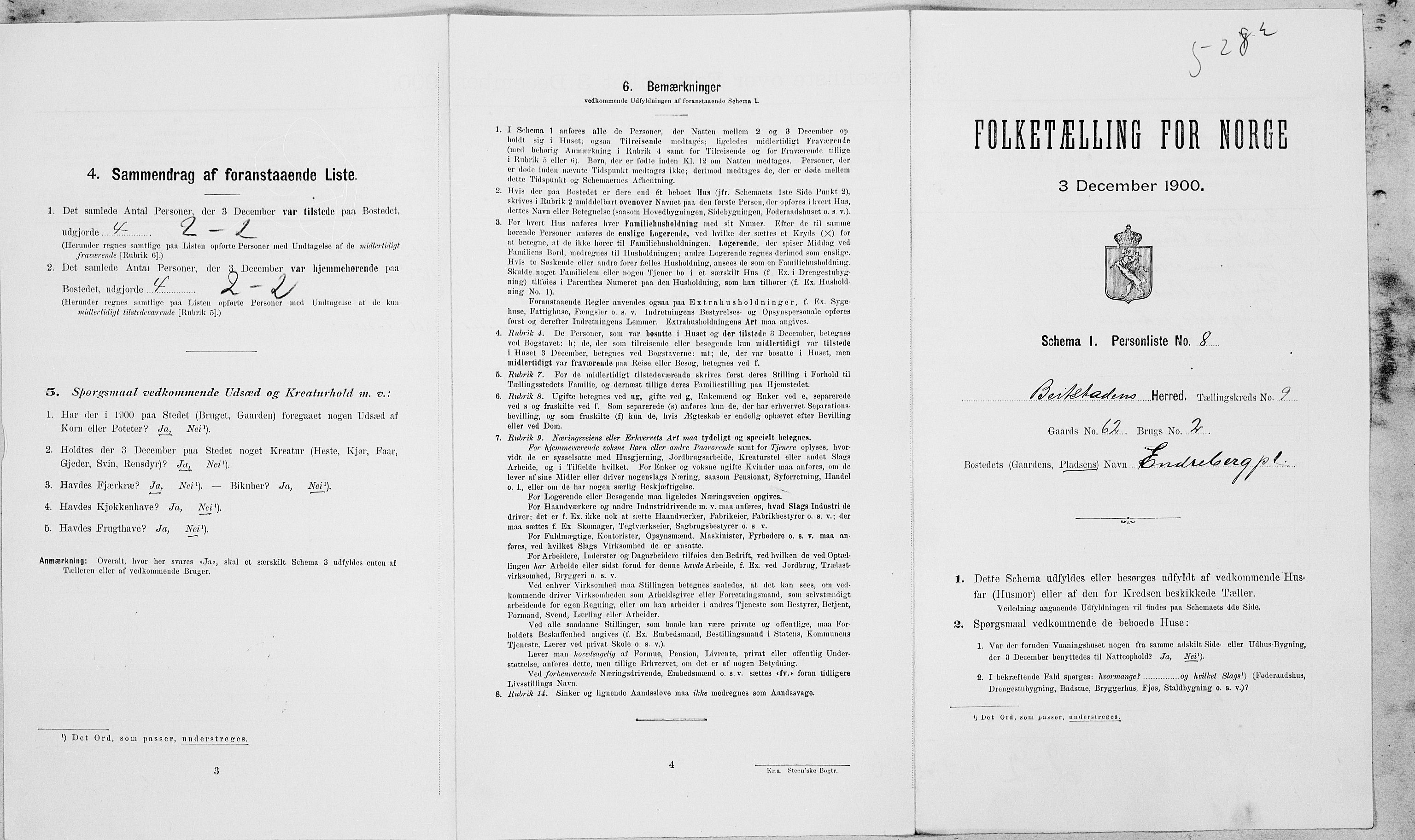 SAT, Folketelling 1900 for 1727 Beitstad herred, 1900, s. 707