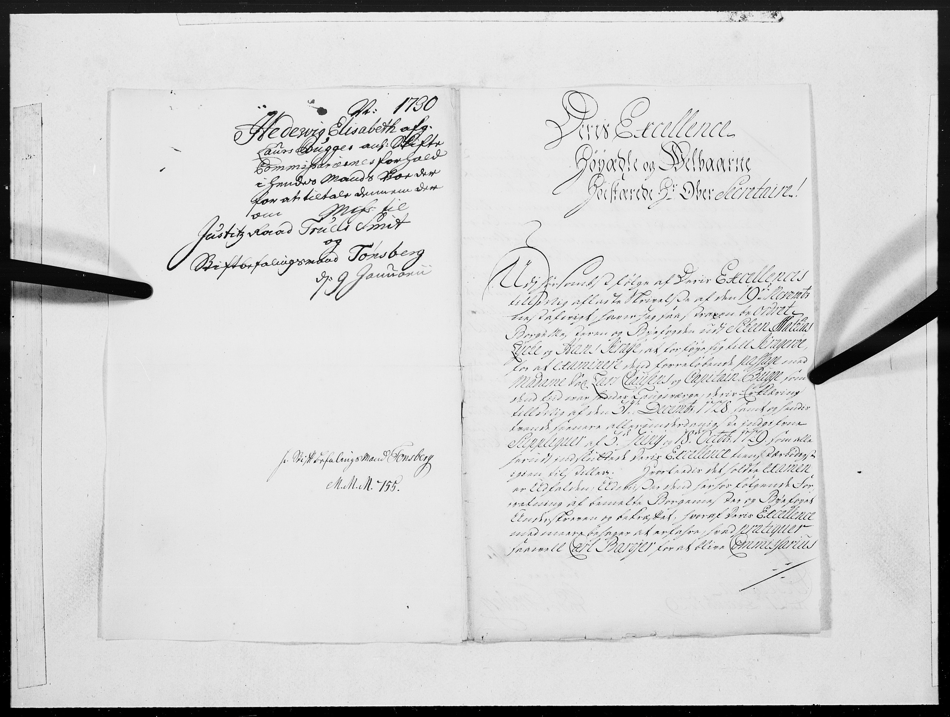 Danske Kanselli 1572-1799, RA/EA-3023/F/Fc/Fcc/Fcca/L0106: Norske innlegg 1572-1799, 1730, s. 2
