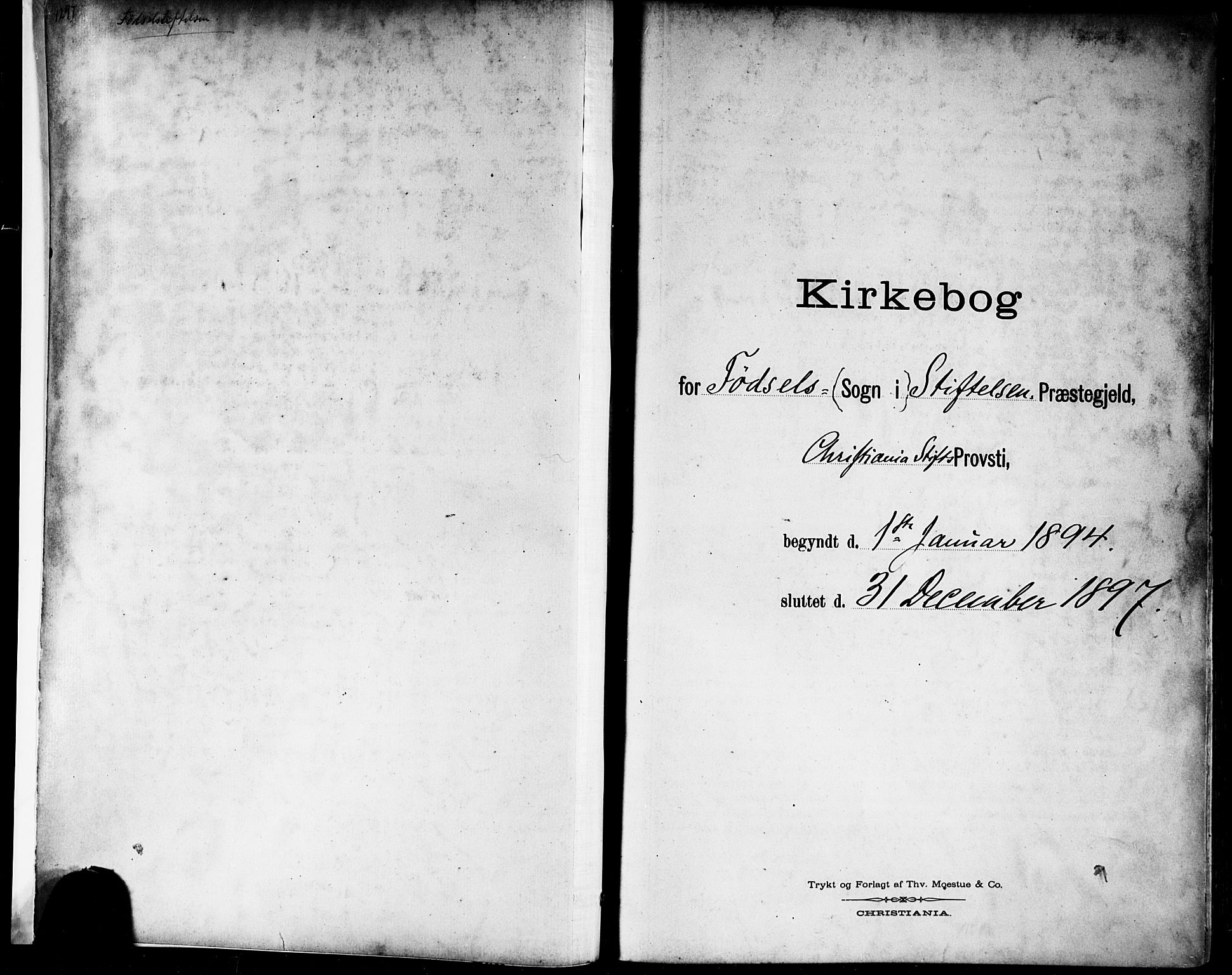 Rikshospitalet prestekontor Kirkebøker, AV/SAO-A-10309b/F/L0009: Ministerialbok nr. 9, 1894-1897