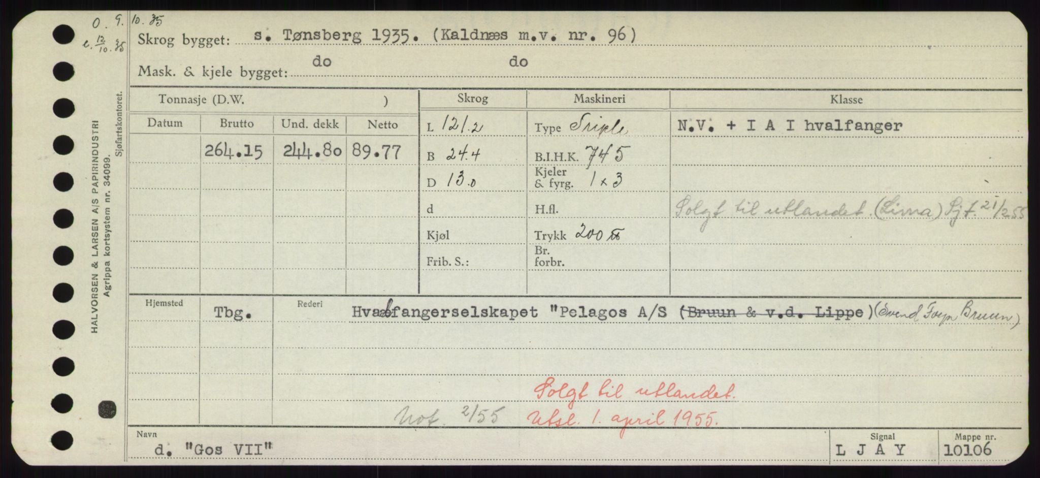 Sjøfartsdirektoratet med forløpere, Skipsmålingen, AV/RA-S-1627/H/Hd/L0013: Fartøy, Gne-Gås, s. 93