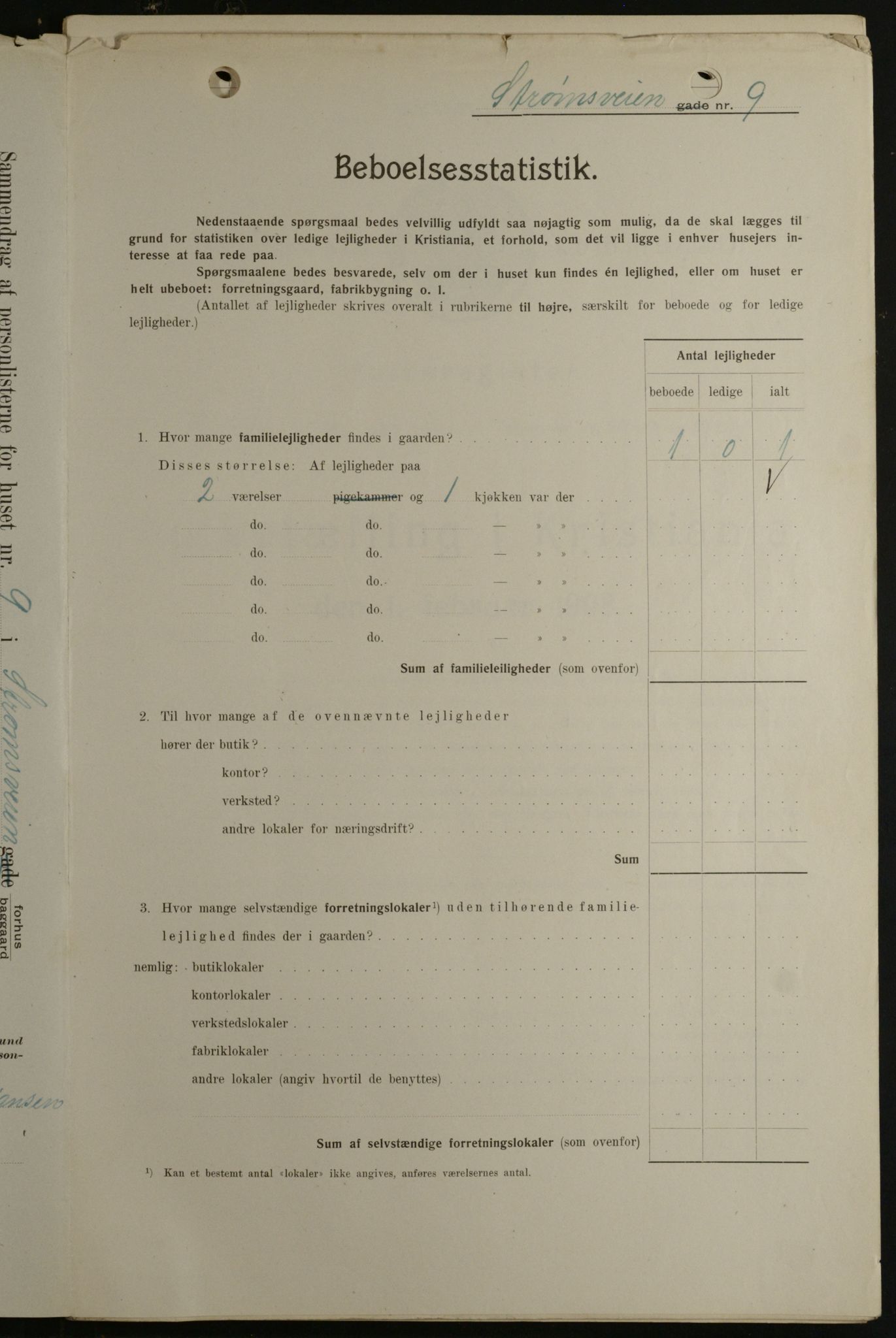 OBA, Kommunal folketelling 1.2.1908 for Kristiania kjøpstad, 1908, s. 93580