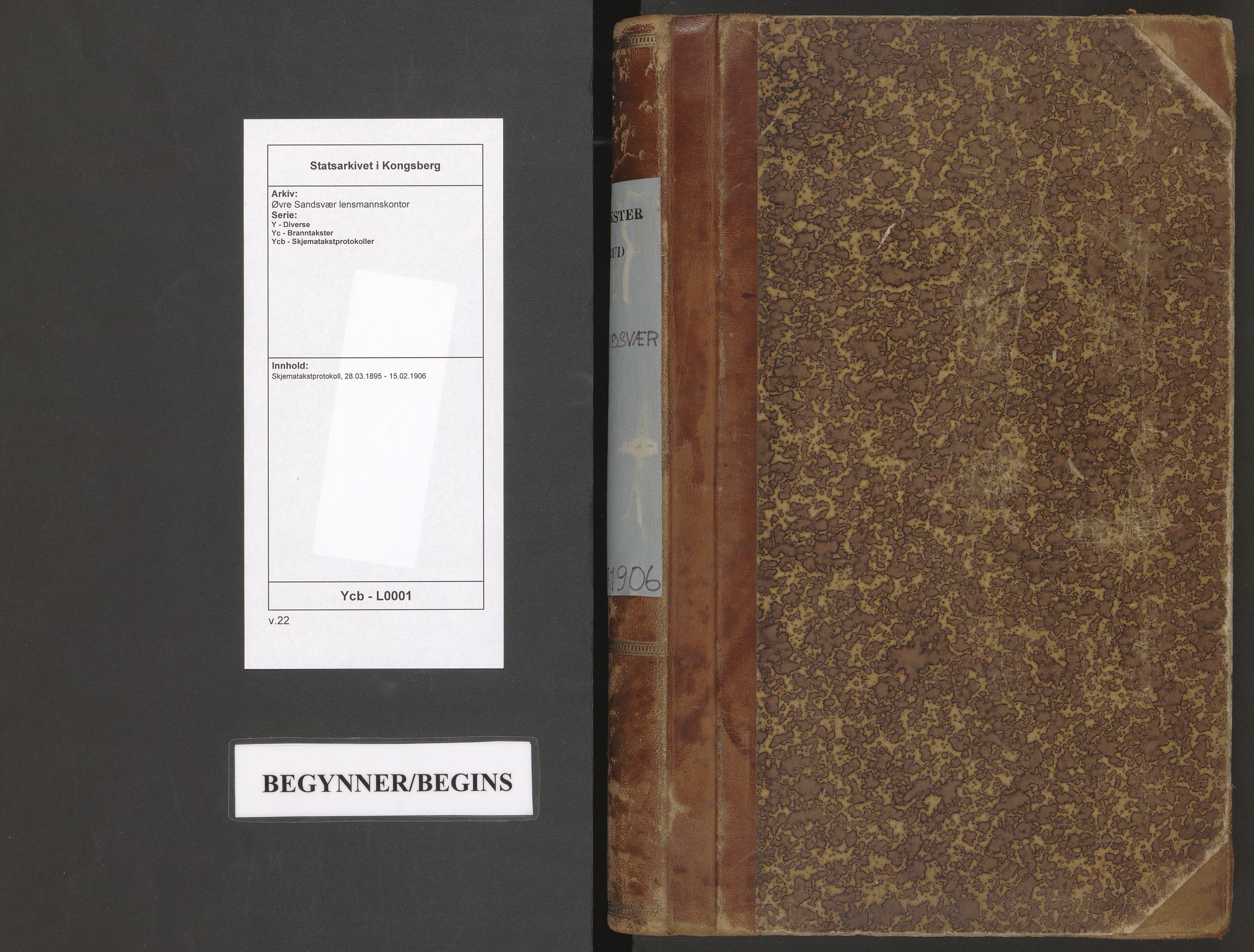 Øvre Sandsvær lensmannskontor, AV/SAKO-A-514/Y/Yc/Ycb/L0001: Skjematakstprotokoll, 1895-1906