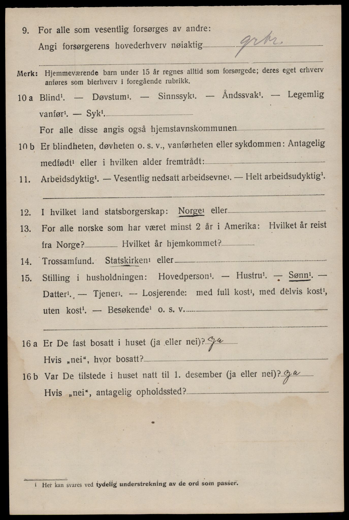SAKO, Folketelling 1920 for 0828 Seljord herred, 1920, s. 1497