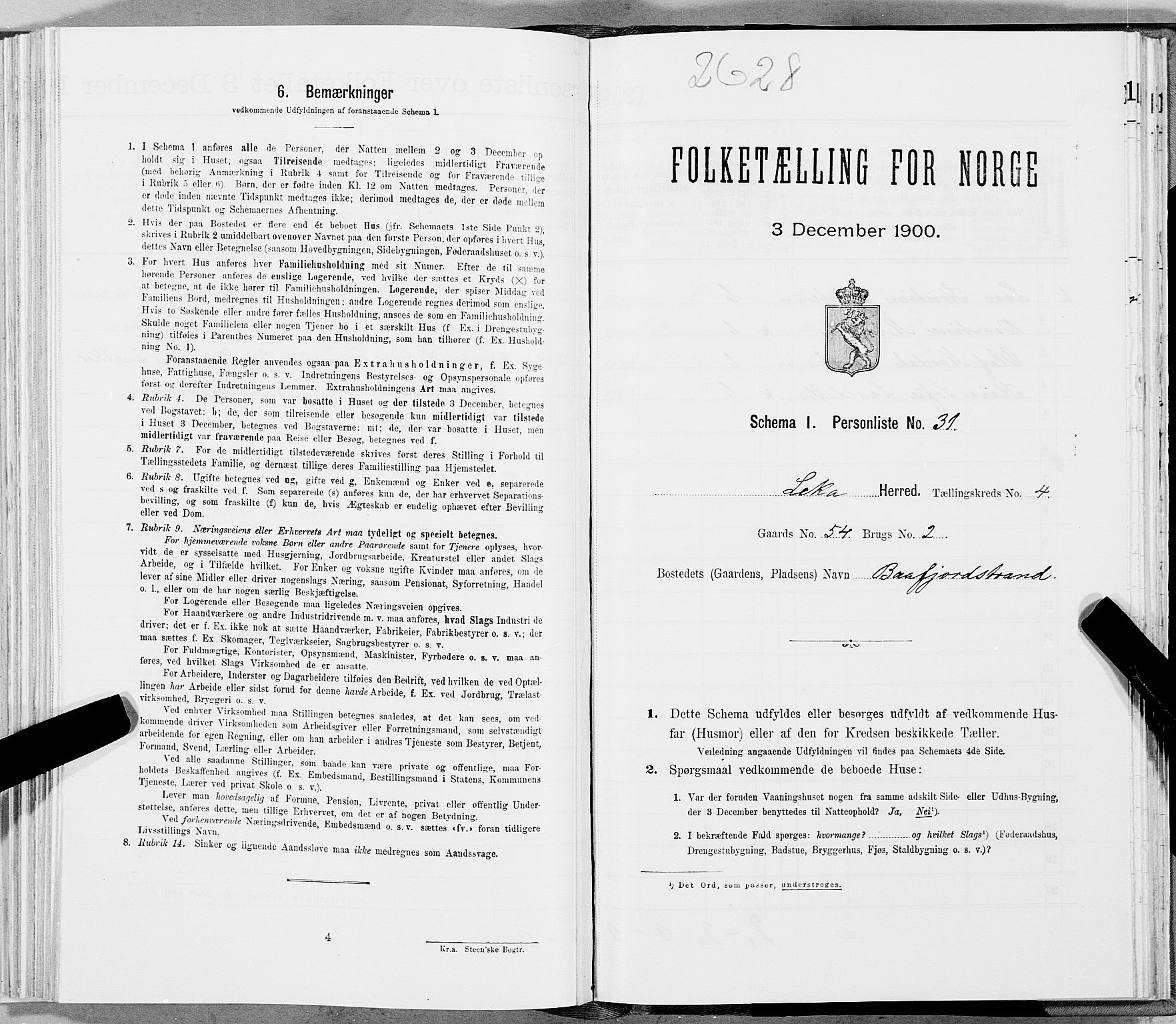 SAT, Folketelling 1900 for 1755 Leka herred, 1900, s. 814