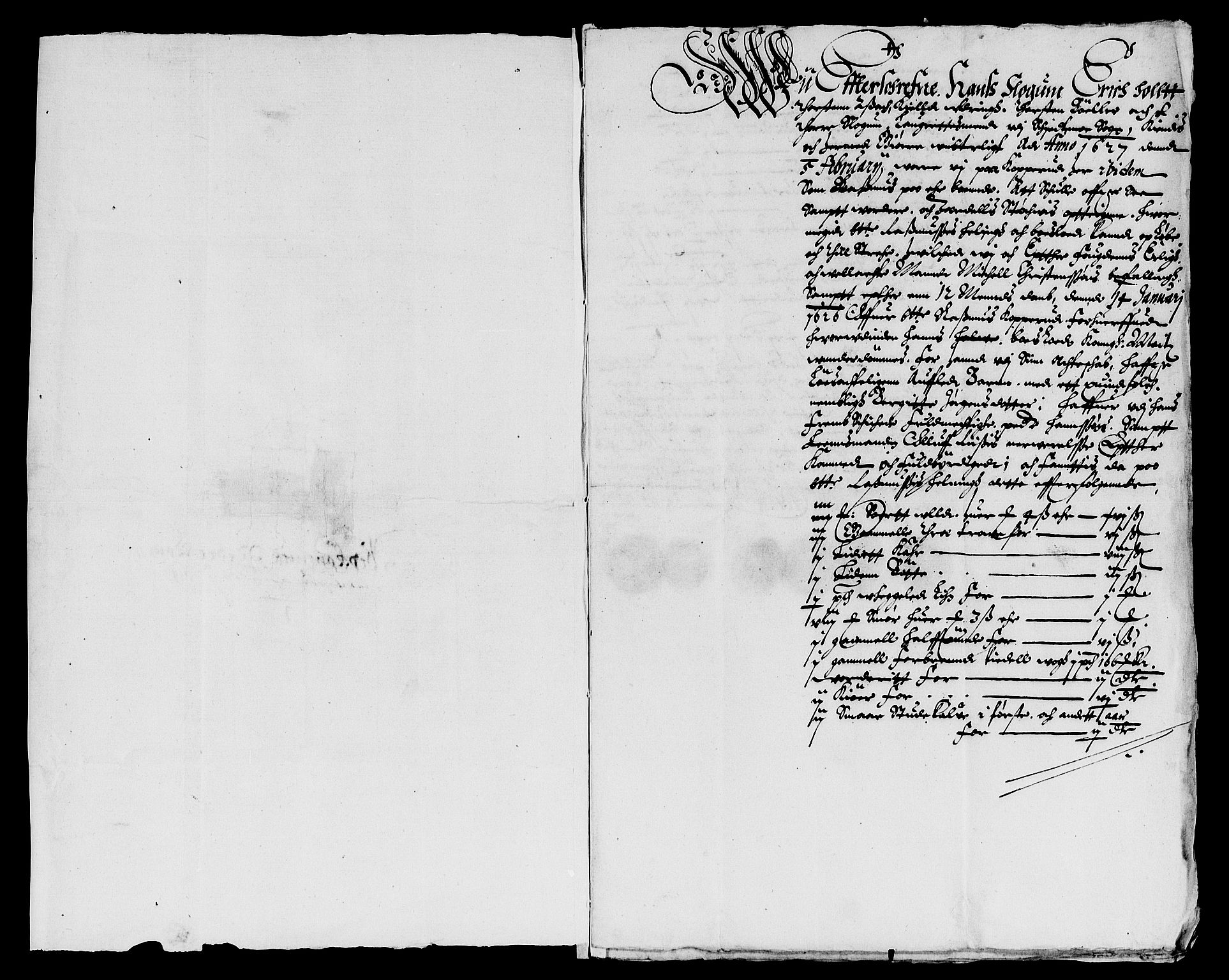 Rentekammeret inntil 1814, Reviderte regnskaper, Lensregnskaper, AV/RA-EA-5023/R/Rb/Rba/L0081: Akershus len, 1627-1628