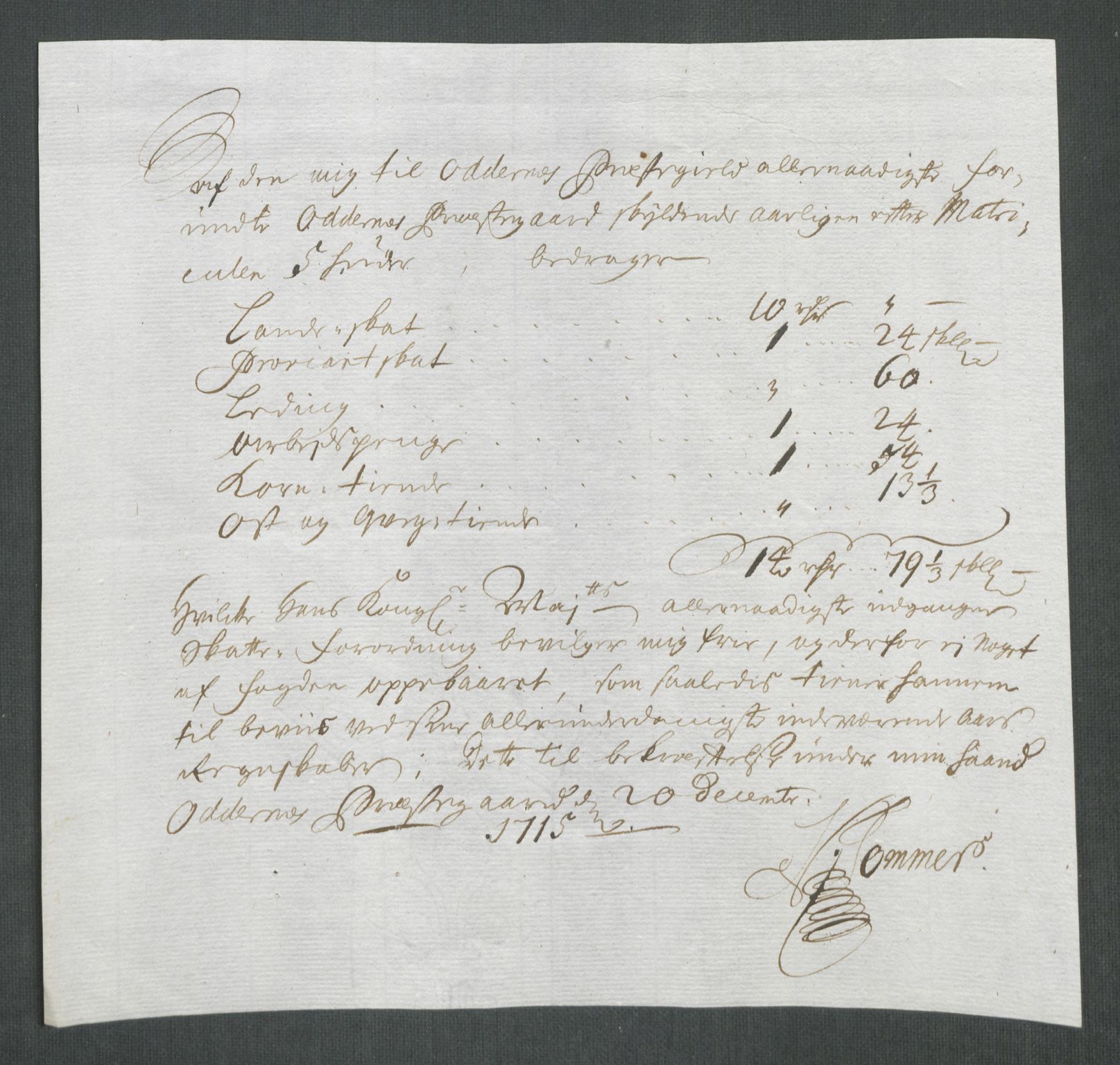 Rentekammeret inntil 1814, Reviderte regnskaper, Fogderegnskap, AV/RA-EA-4092/R43/L2559: Fogderegnskap Lista og Mandal, 1715, s. 193