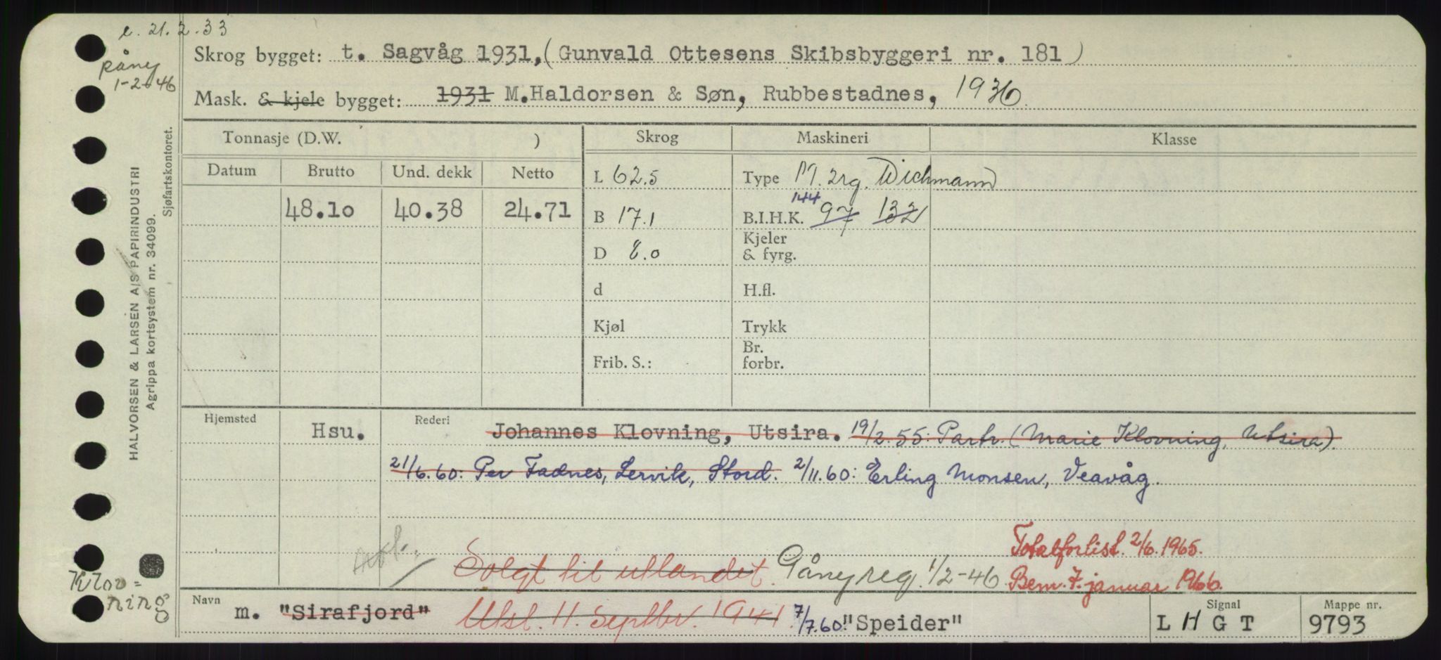 Sjøfartsdirektoratet med forløpere, Skipsmålingen, RA/S-1627/H/Hd/L0035: Fartøy, Sma-Spu, s. 421