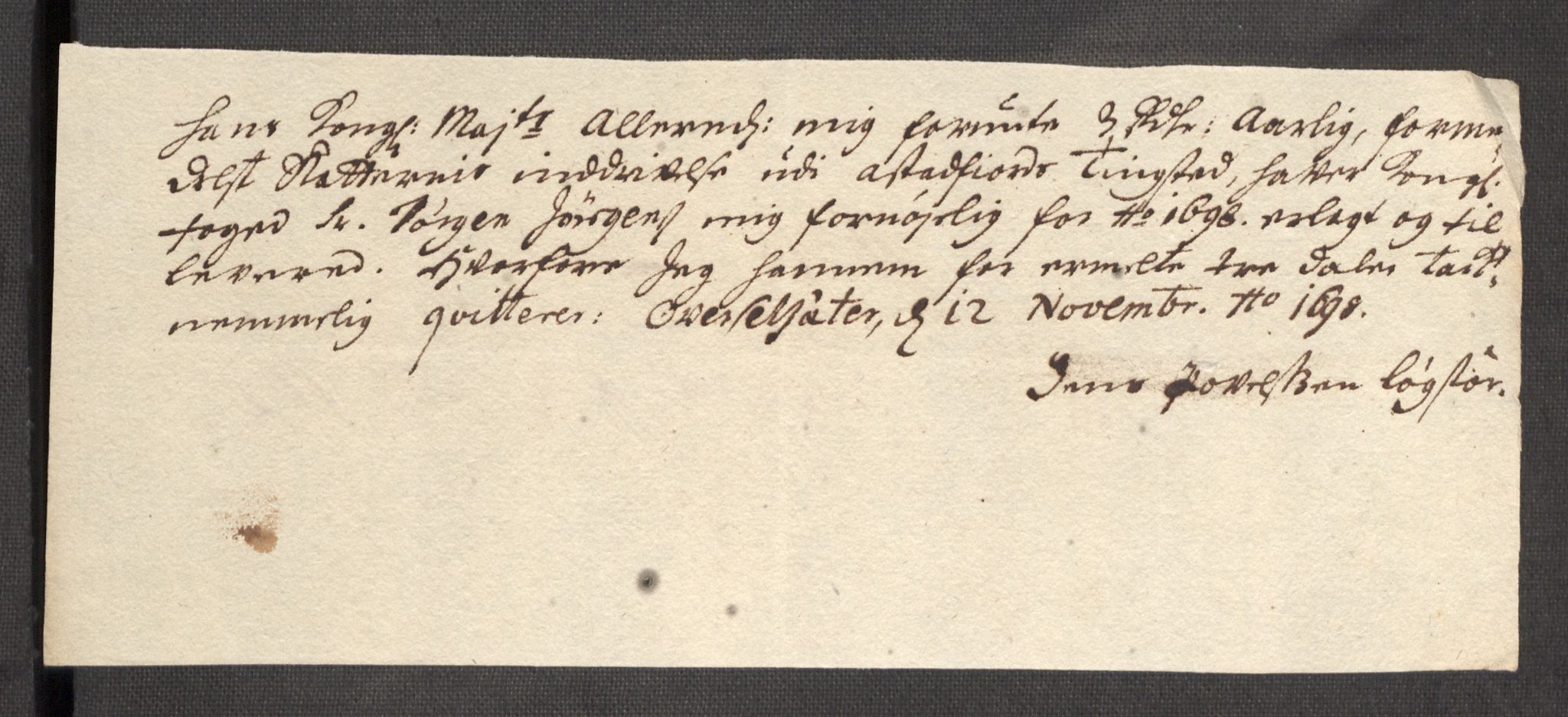 Rentekammeret inntil 1814, Reviderte regnskaper, Fogderegnskap, AV/RA-EA-4092/R68/L4754: Fogderegnskap Senja og Troms, 1697-1699, s. 224