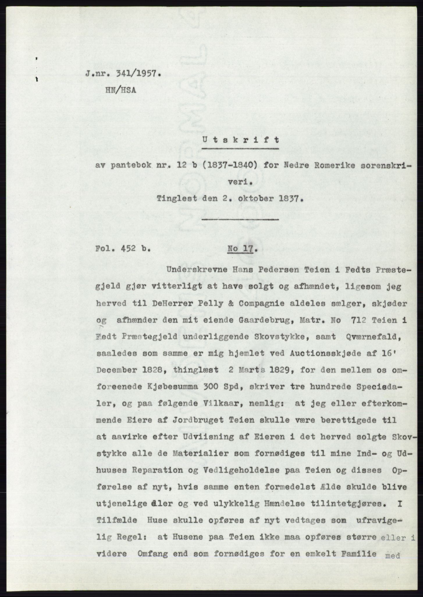 Statsarkivet i Oslo, SAO/A-10621/Z/Zd/L0006: Avskrifter, j.nr 5-792/1957, 1957, s. 130
