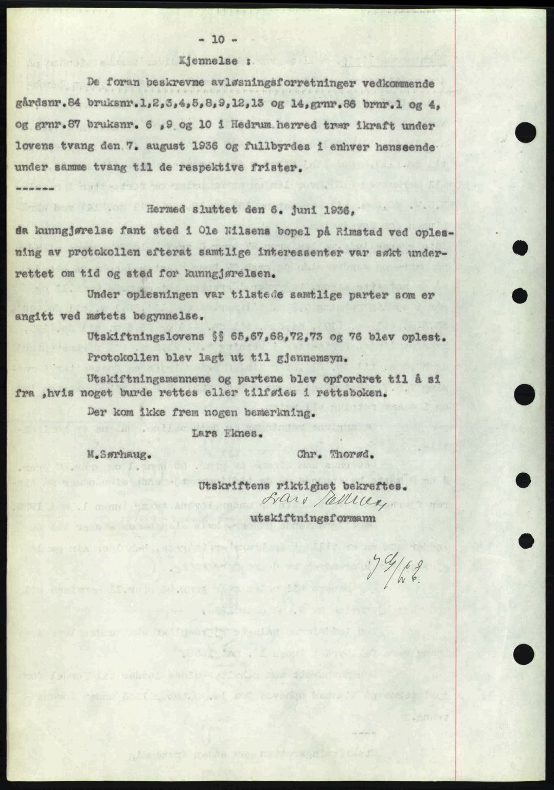 Larvik sorenskriveri, SAKO/A-83/G/Ga/Gab/L0067: Pantebok nr. A-1, 1936-1937, Dagboknr: 1356/1936