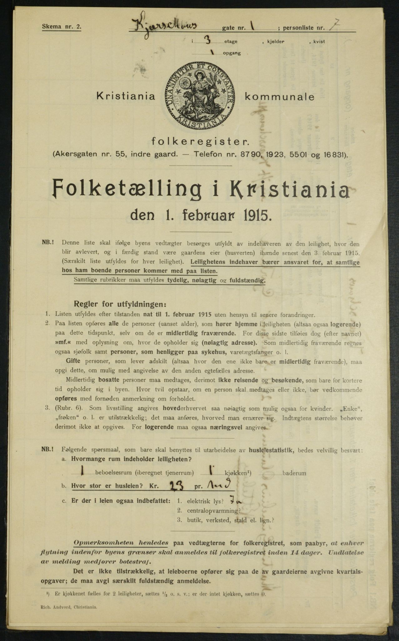 OBA, Kommunal folketelling 1.2.1915 for Kristiania, 1915, s. 48924