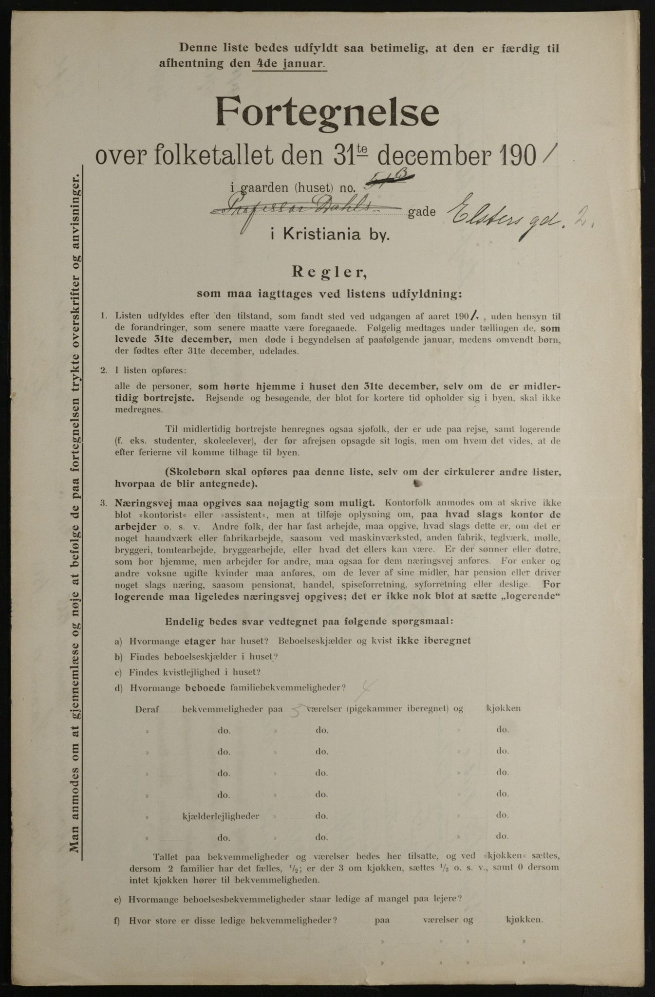 OBA, Kommunal folketelling 31.12.1901 for Kristiania kjøpstad, 1901, s. 3307