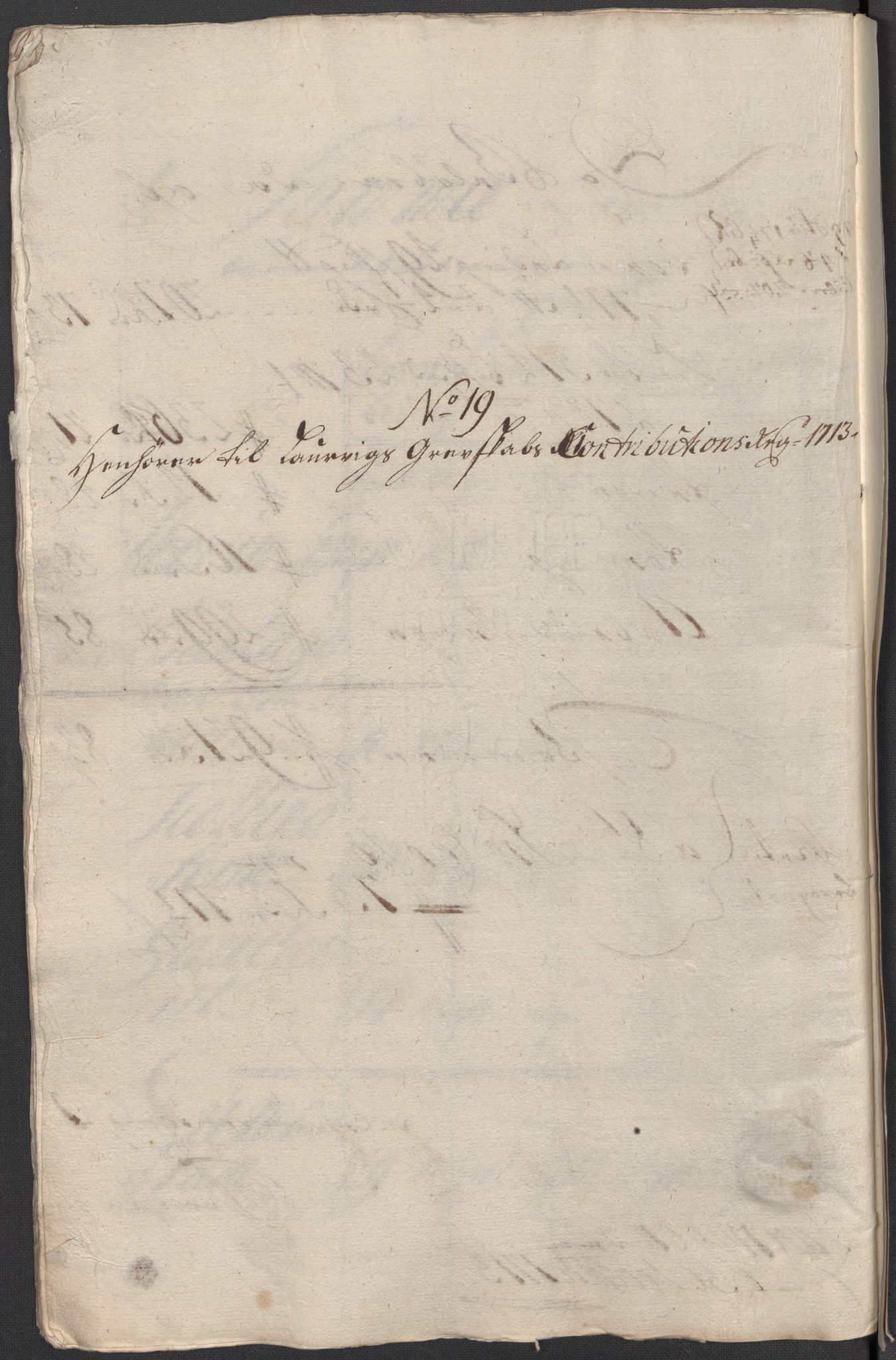 Rentekammeret inntil 1814, Reviderte regnskaper, Fogderegnskap, RA/EA-4092/R33/L1985: Fogderegnskap Larvik grevskap, 1713, s. 308