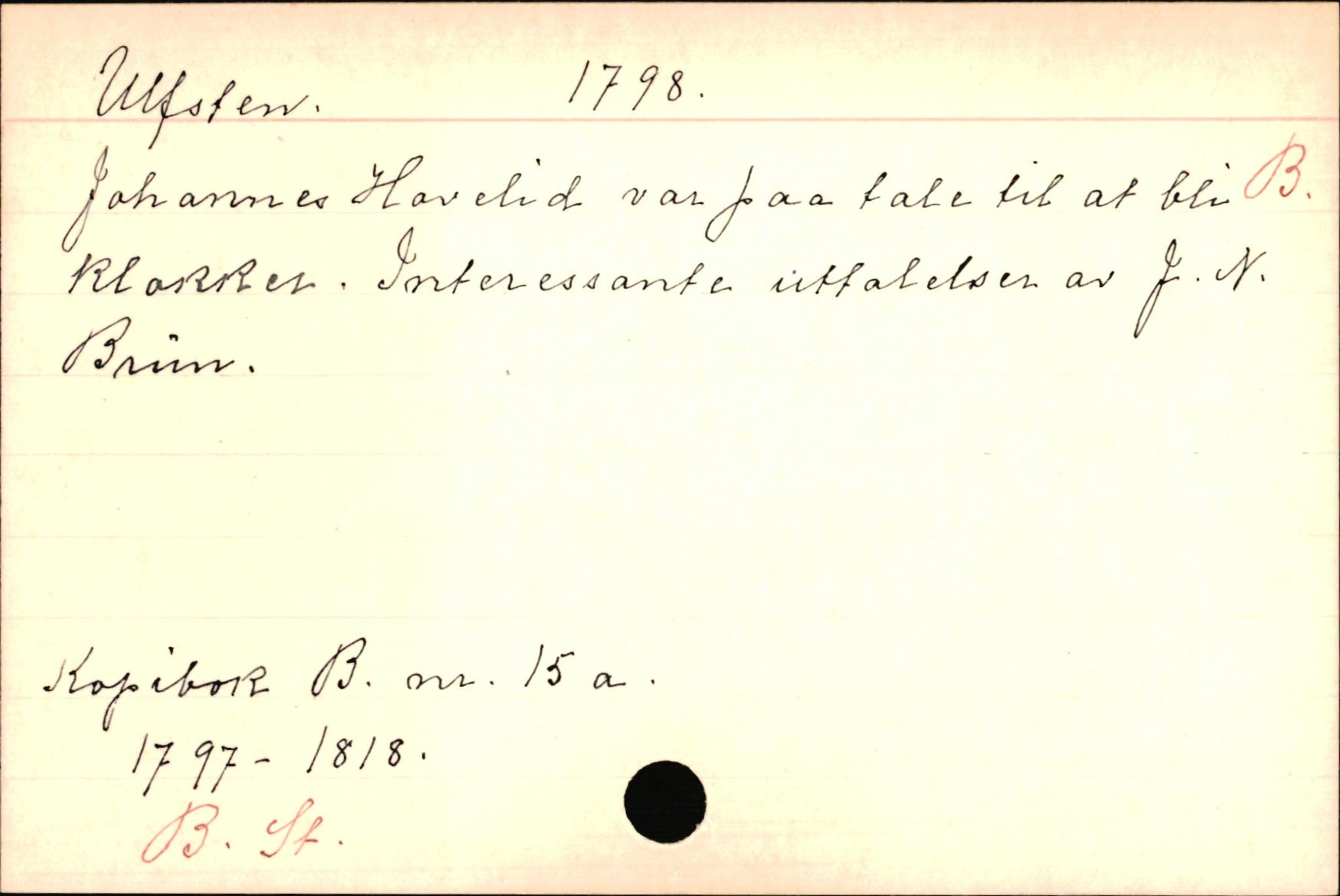 Haugen, Johannes - lærer, SAB/SAB/PA-0036/01/L0001: Om klokkere og lærere, 1521-1904, s. 10596