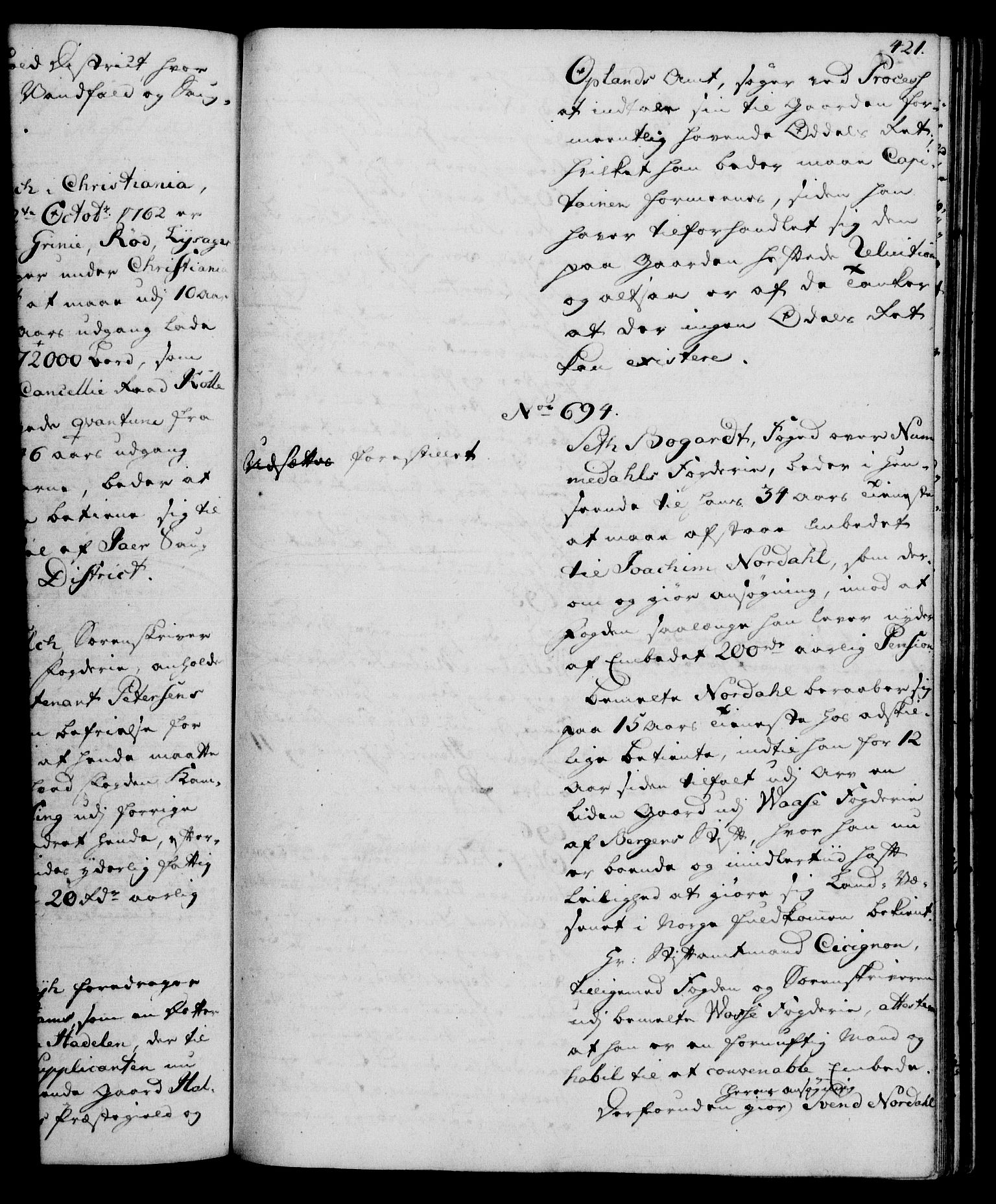 Rentekammeret, Kammerkanselliet, RA/EA-3111/G/Gh/Gha/L0035: Norsk ekstraktmemorialprotokoll (merket RK 53.80), 1759-1771, s. 421