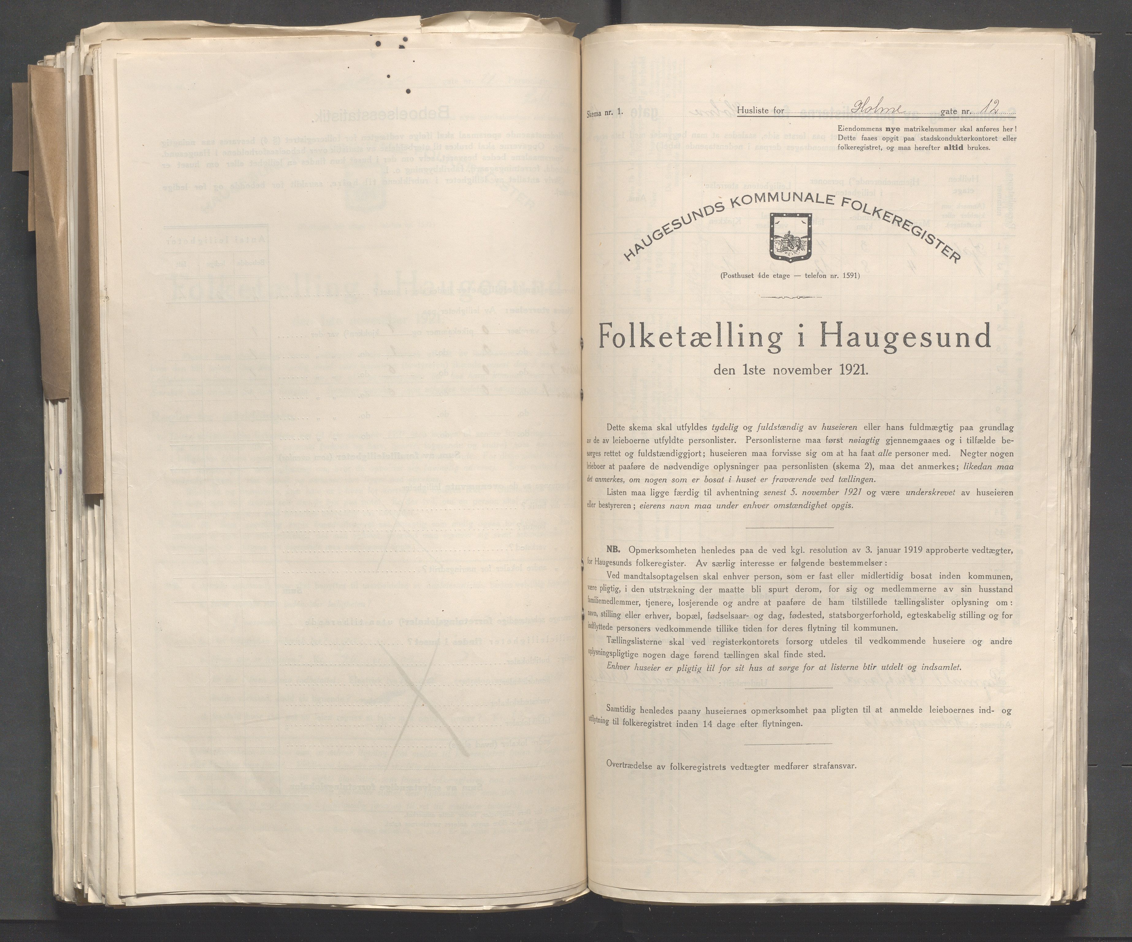 IKAR, Kommunal folketelling 1.11.1921 for Haugesund, 1921, s. 6134