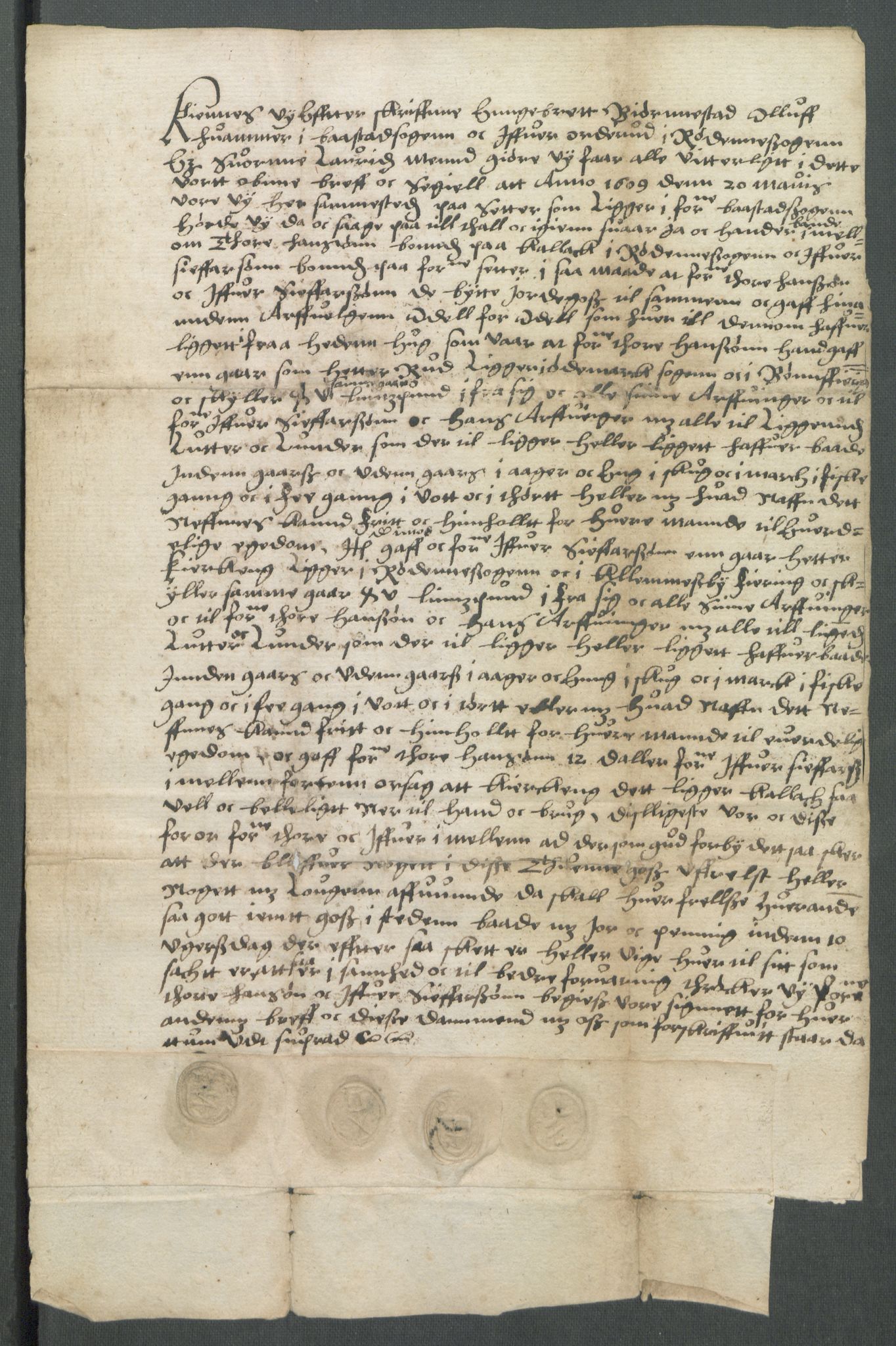 Riksarkivets diplomsamling, AV/RA-EA-5965/F02/L0118: Dokumenter, 1609, s. 27