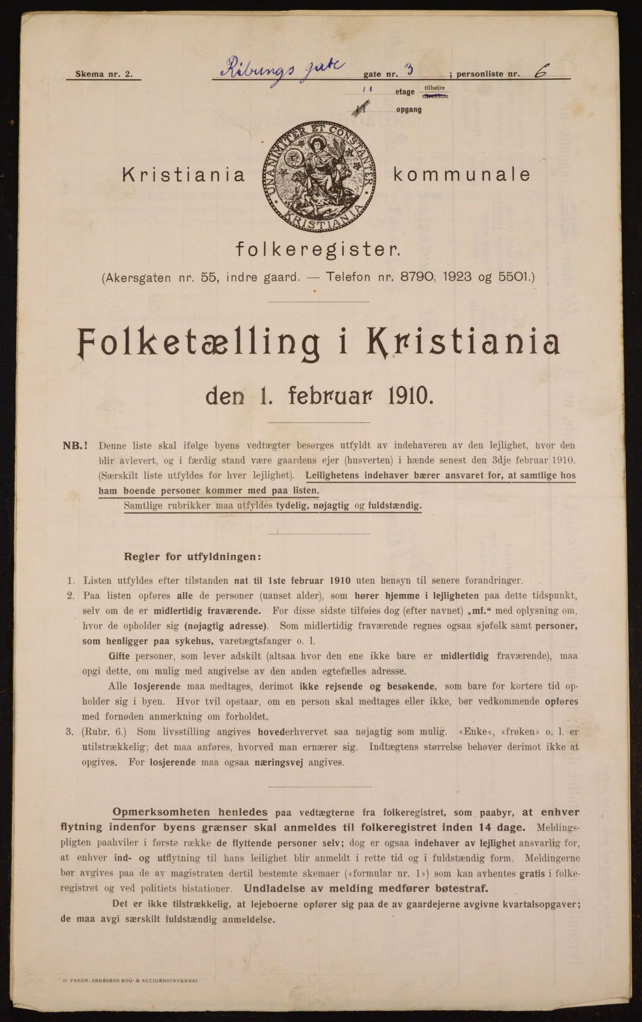 OBA, Kommunal folketelling 1.2.1910 for Kristiania, 1910, s. 79299