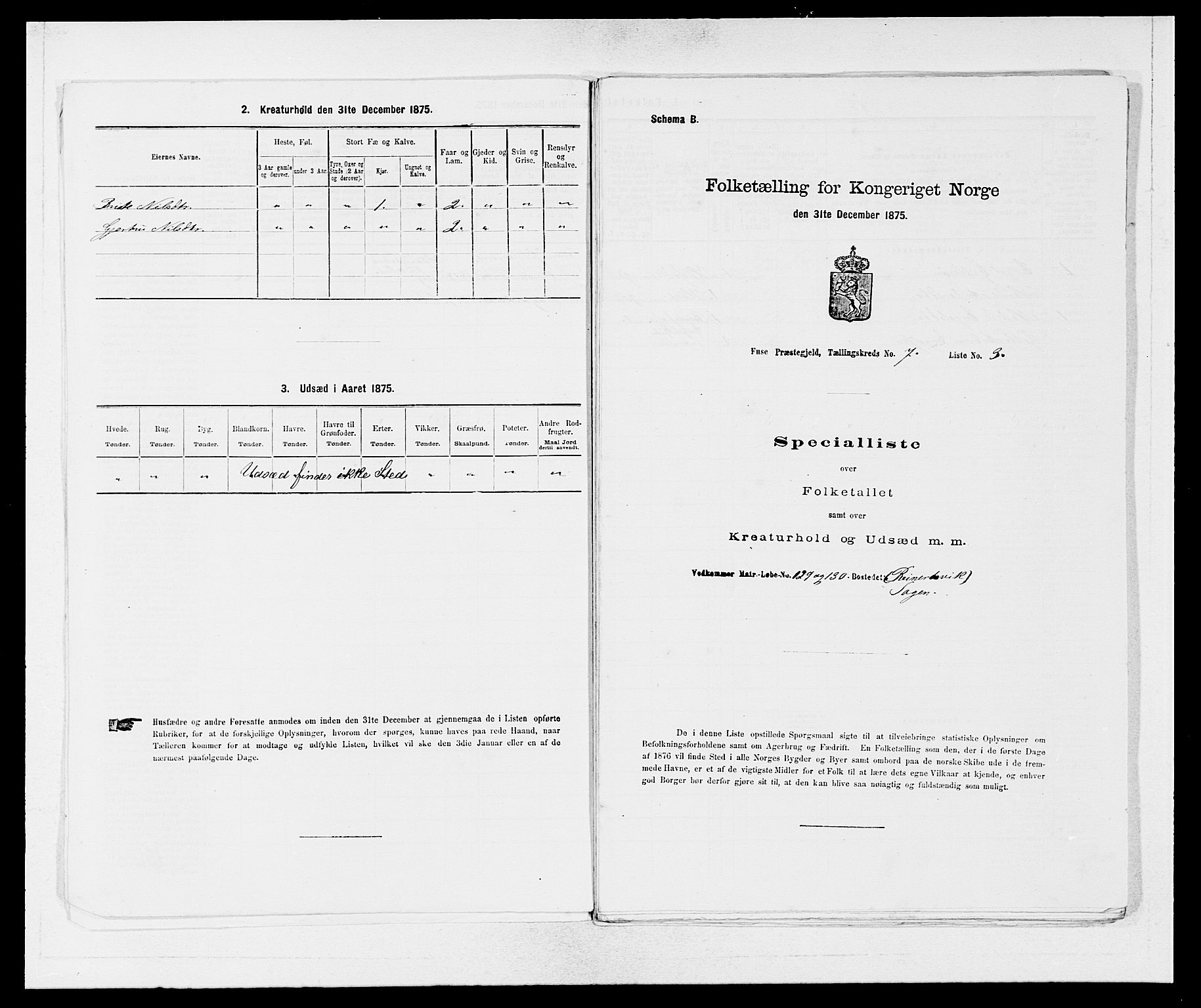 SAB, Folketelling 1875 for 1241P Fusa prestegjeld, 1875, s. 455