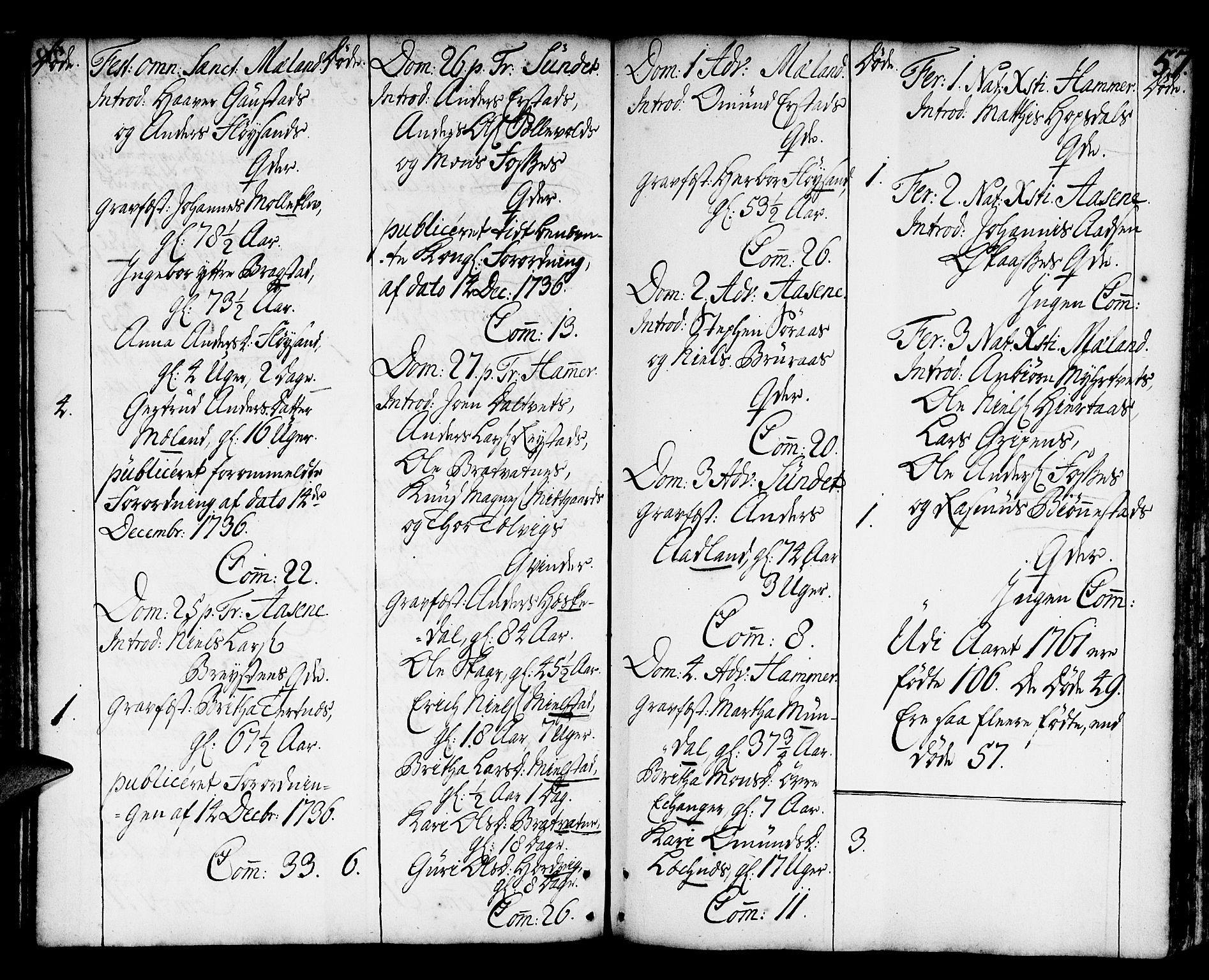 Hamre sokneprestembete, AV/SAB-A-75501/H/Ha/Haa/Haaa/L0006: Ministerialbok nr. A 6, 1750-1761, s. 57