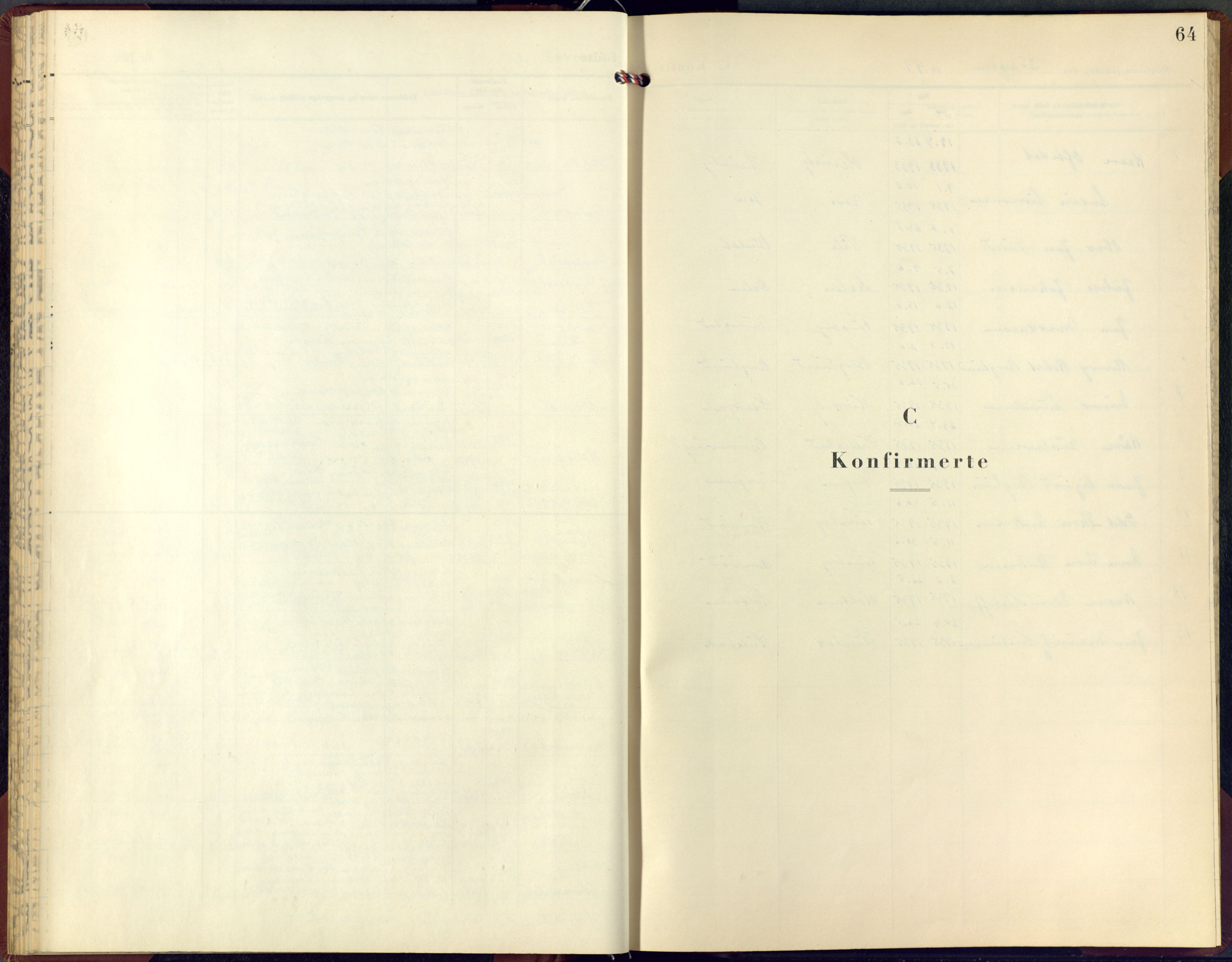 Tjøme kirkebøker, AV/SAKO-A-328/G/Ga/L0005: Klokkerbok nr. I 5, 1949-1965, s. 64