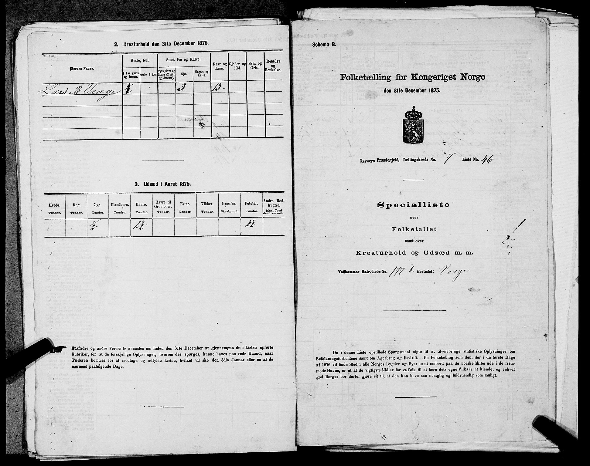 SAST, Folketelling 1875 for 1146P Tysvær prestegjeld, 1875, s. 957
