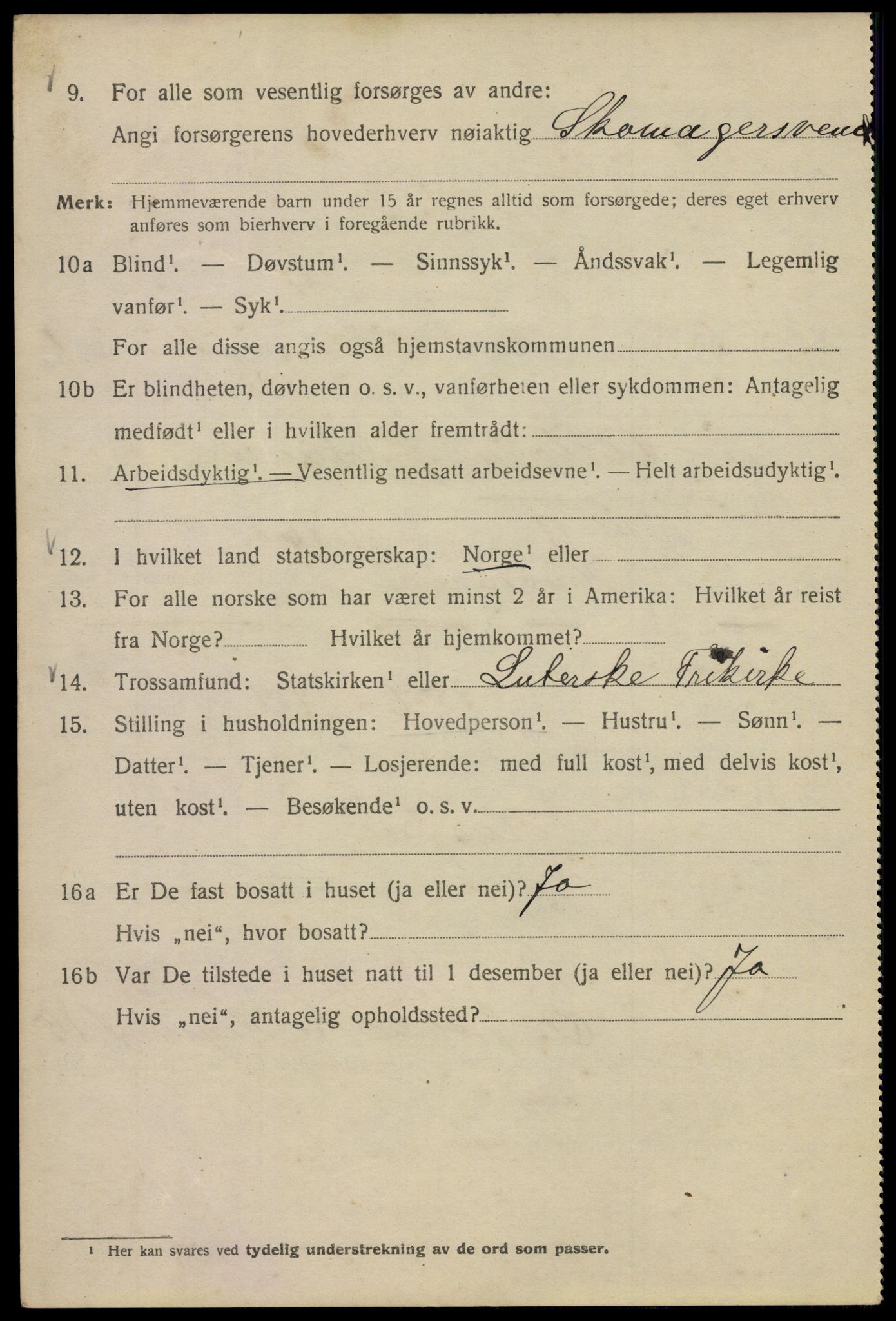 SAO, Folketelling 1920 for 0301 Kristiania kjøpstad, 1920, s. 329156