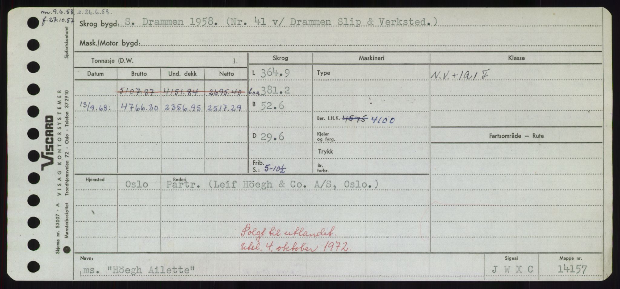 Sjøfartsdirektoratet med forløpere, Skipsmålingen, RA/S-1627/H/Hd/L0017: Fartøy, Holi-Hå, s. 243