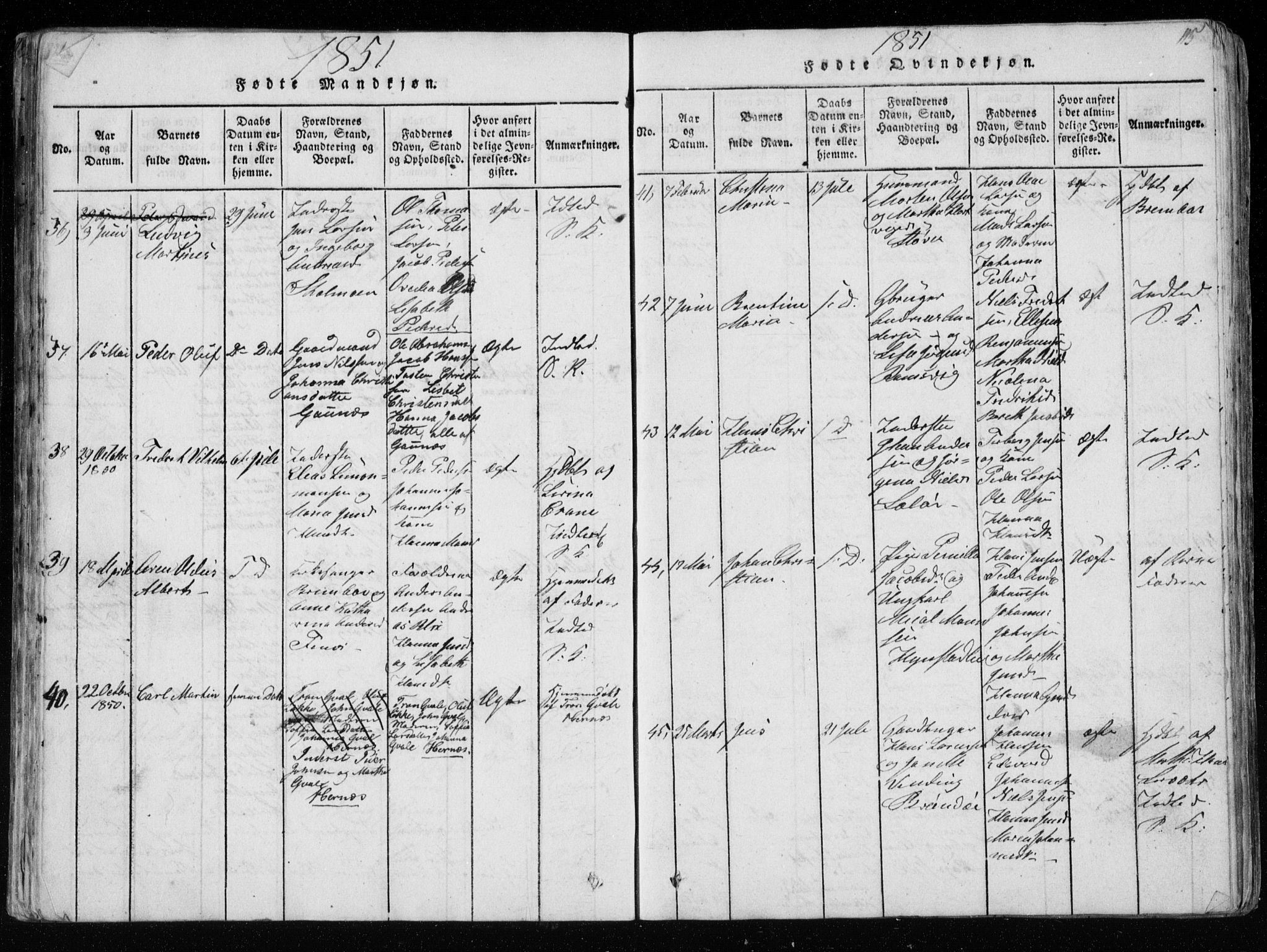 Ministerialprotokoller, klokkerbøker og fødselsregistre - Nordland, AV/SAT-A-1459/801/L0026: Klokkerbok nr. 801C01, 1820-1855, s. 114-115