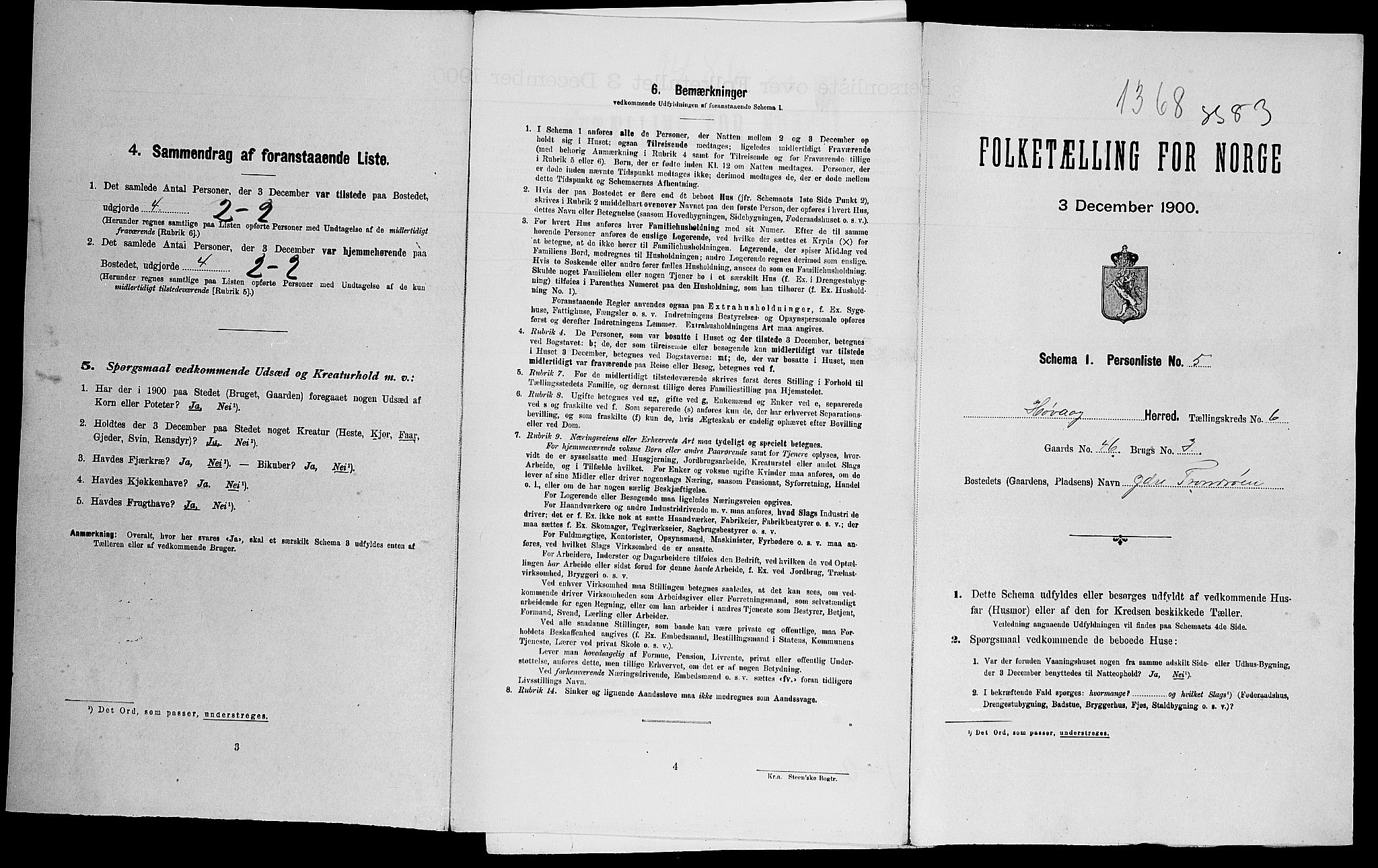 SAK, Folketelling 1900 for 0927 Høvåg herred, 1900, s. 59