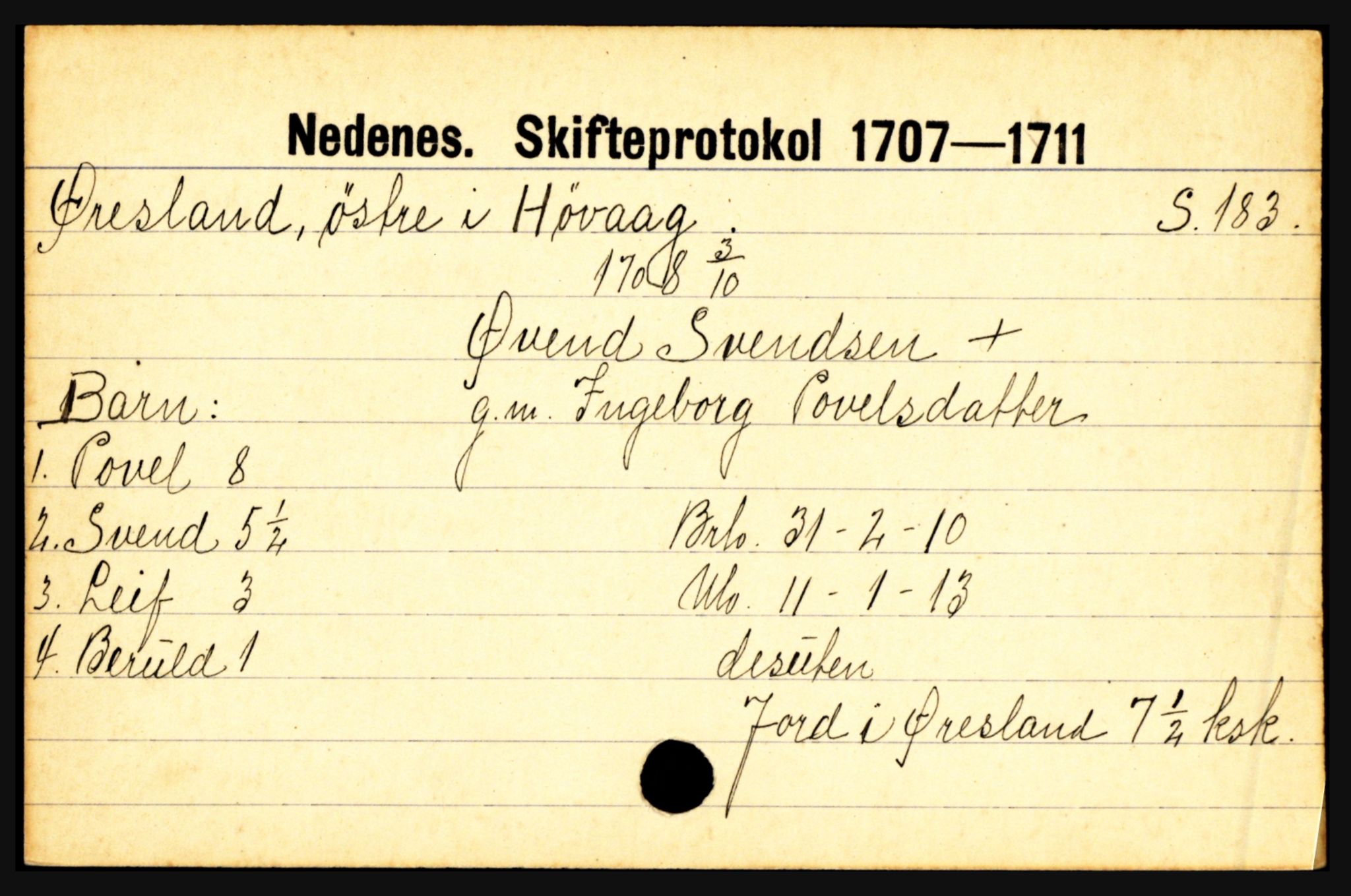 Nedenes sorenskriveri før 1824, AV/SAK-1221-0007/H, s. 33747