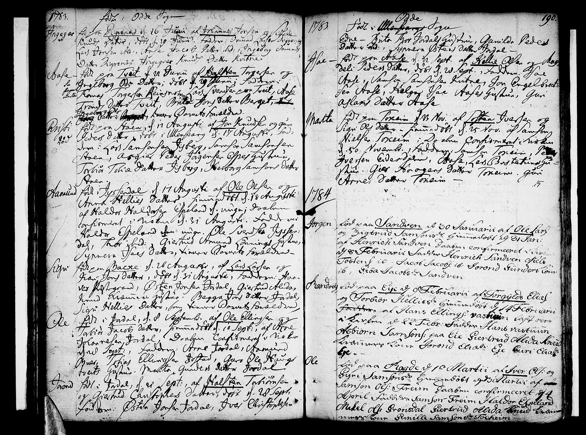 Ullensvang sokneprestembete, SAB/A-78701/H/Haa: Ministerialbok nr. A 6 /3, 1758-1788, s. 190