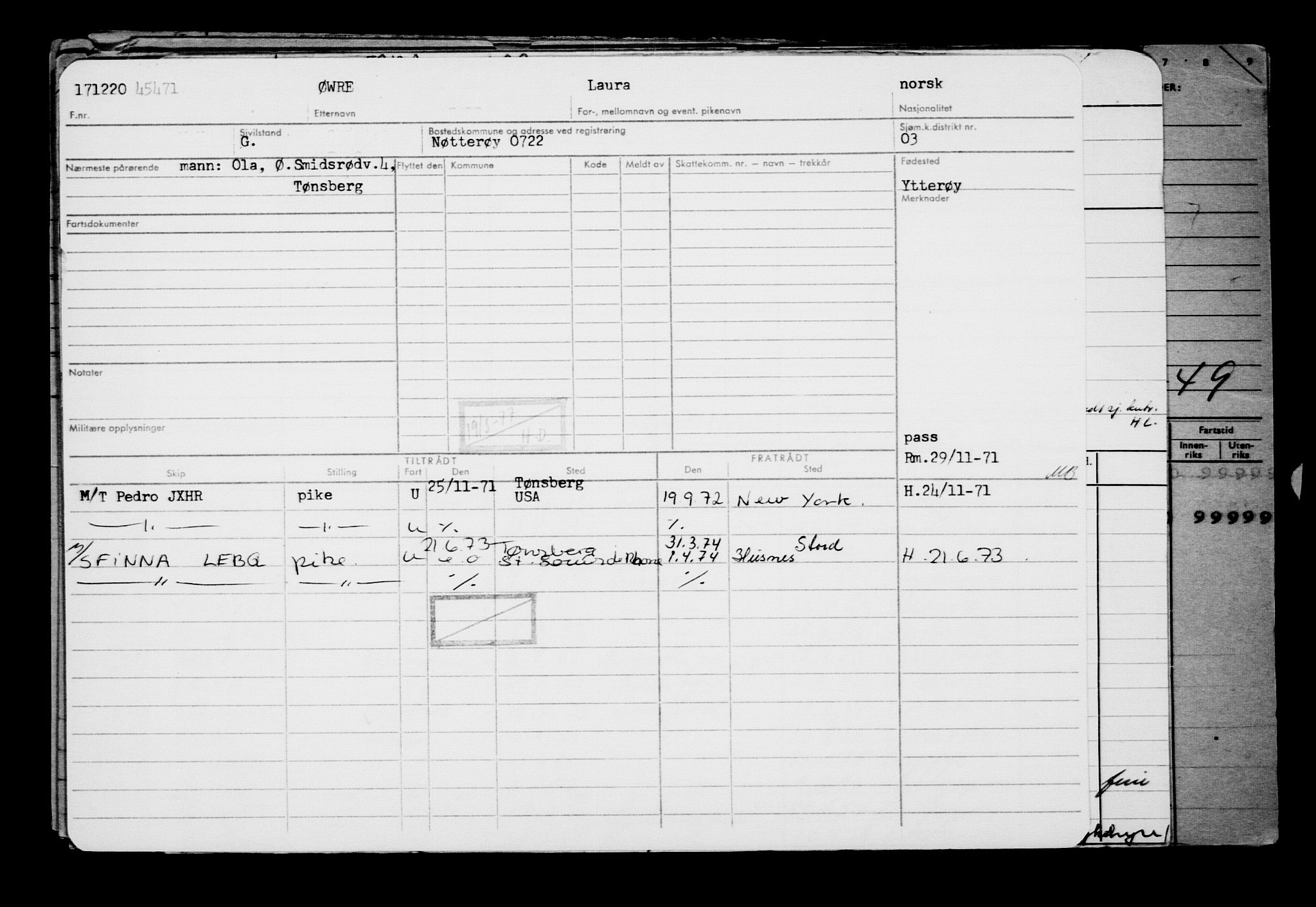 Direktoratet for sjømenn, AV/RA-S-3545/G/Gb/L0188: Hovedkort, 1920, s. 418