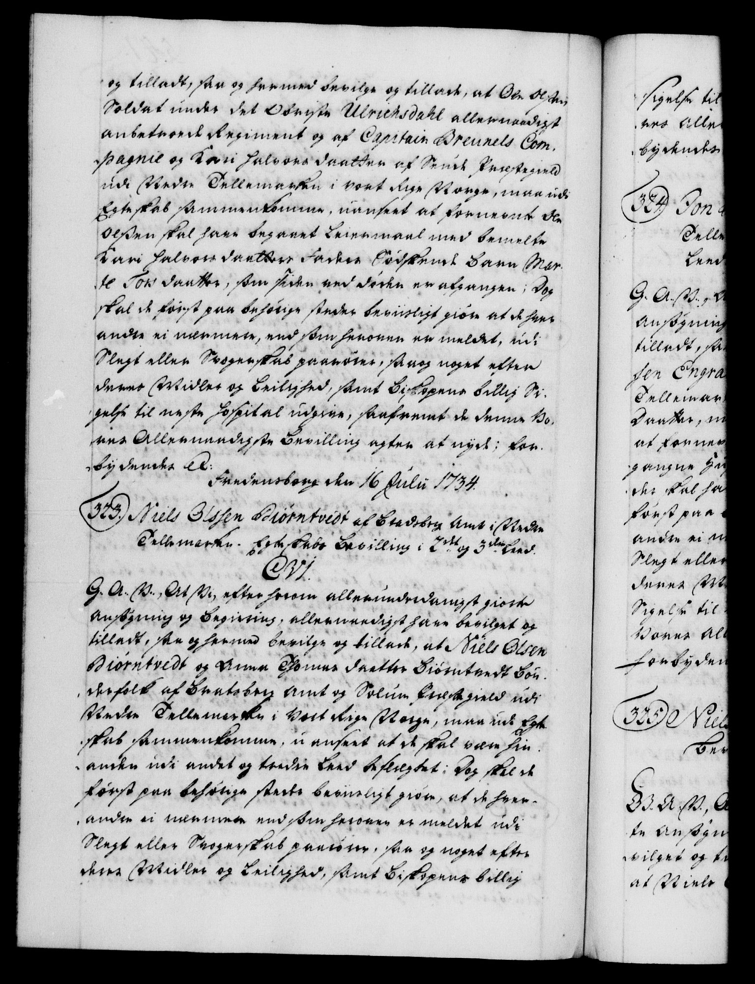 Danske Kanselli 1572-1799, AV/RA-EA-3023/F/Fc/Fca/Fcaa/L0028: Norske registre, 1733-1734, s. 547b