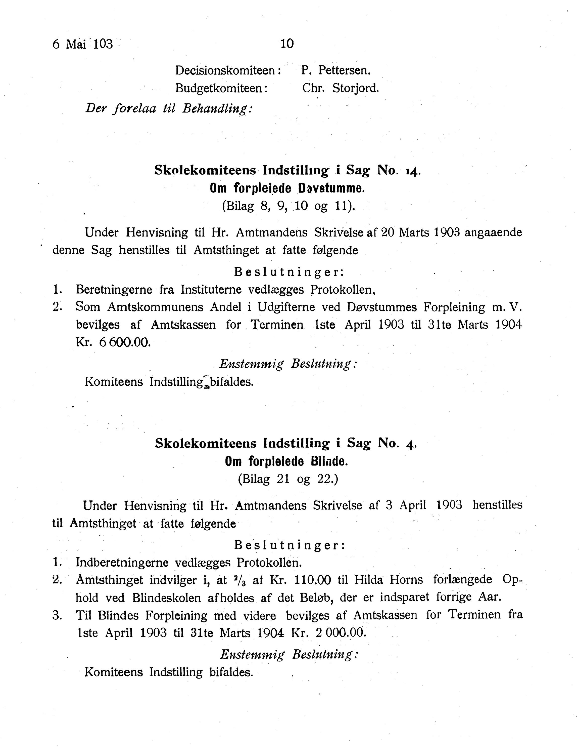 Nordland Fylkeskommune. Fylkestinget, AIN/NFK-17/176/A/Ac/L0026: Fylkestingsforhandlinger 1903, 1903