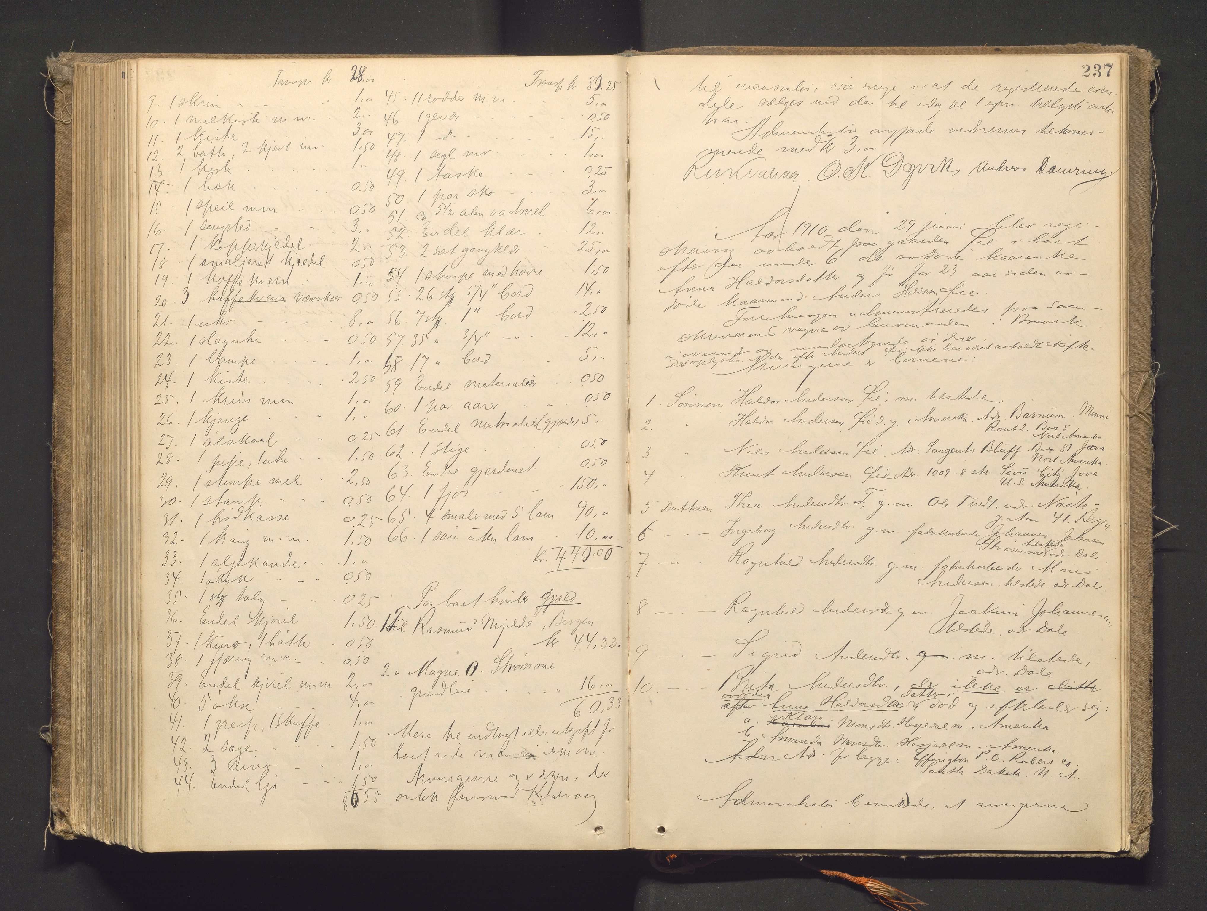 Lensmannen i Bruvik, AV/SAB-A-31301/0006/L0003: Registreringsprotokoll, 1884-1911, s. 236b-237a